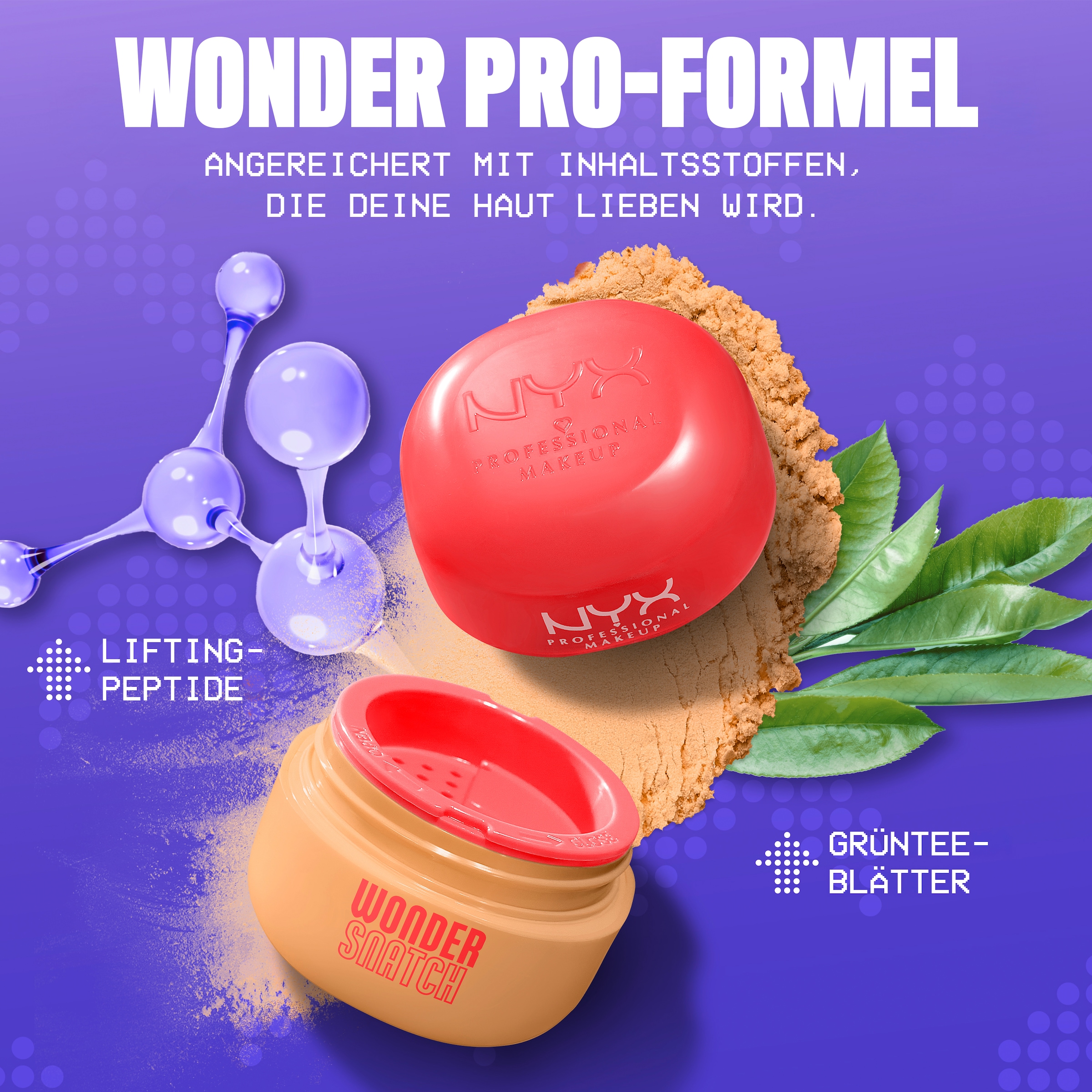 NYX PROFESSIONAL MAKEUP Puder »WONDER SNATCH POWDER« angereichert mit grünem Tee für den antioxidativen Glow gesunder Haut