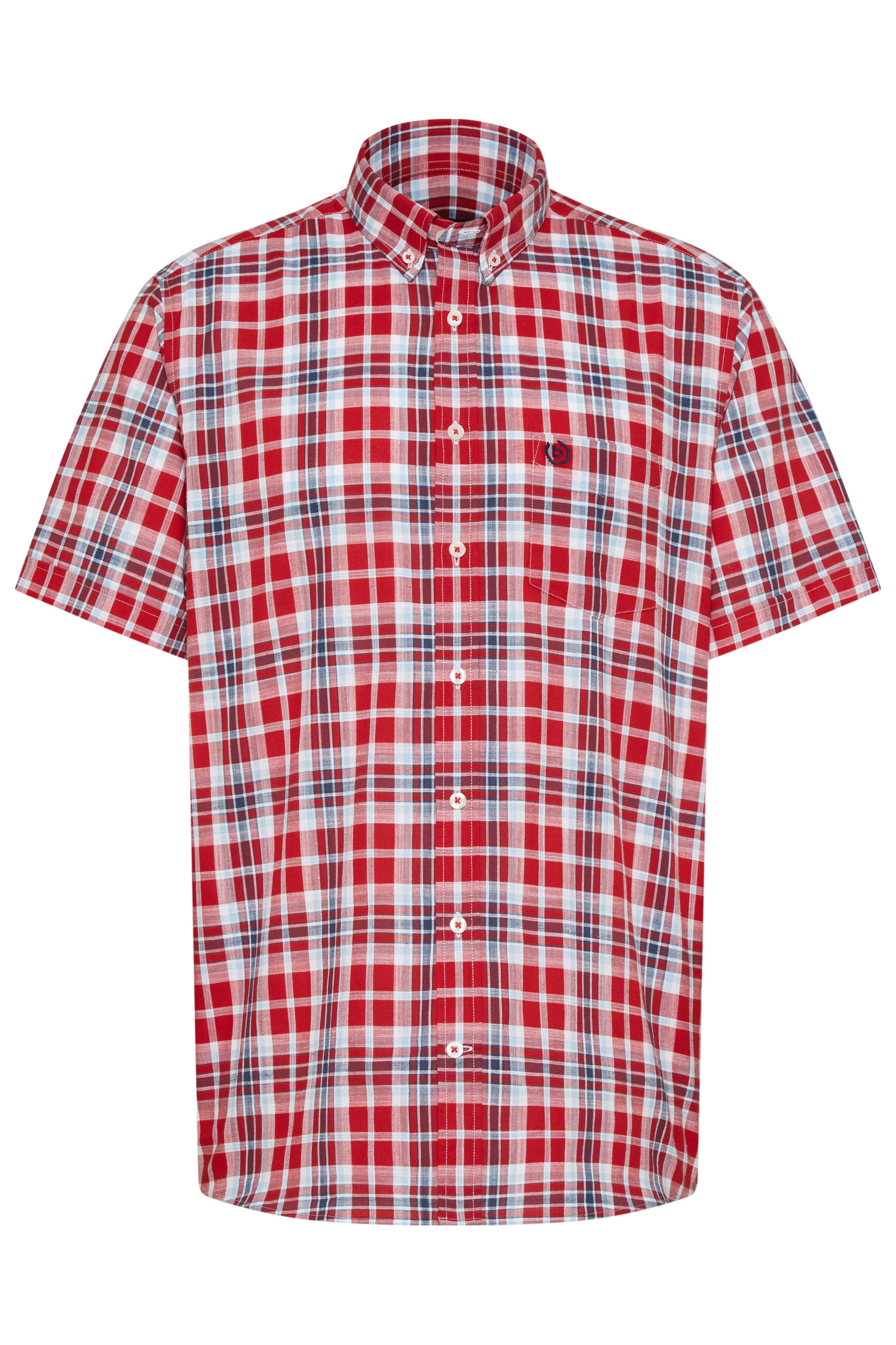 bugatti Kurzarmhemd mit Button-Down-Kragen