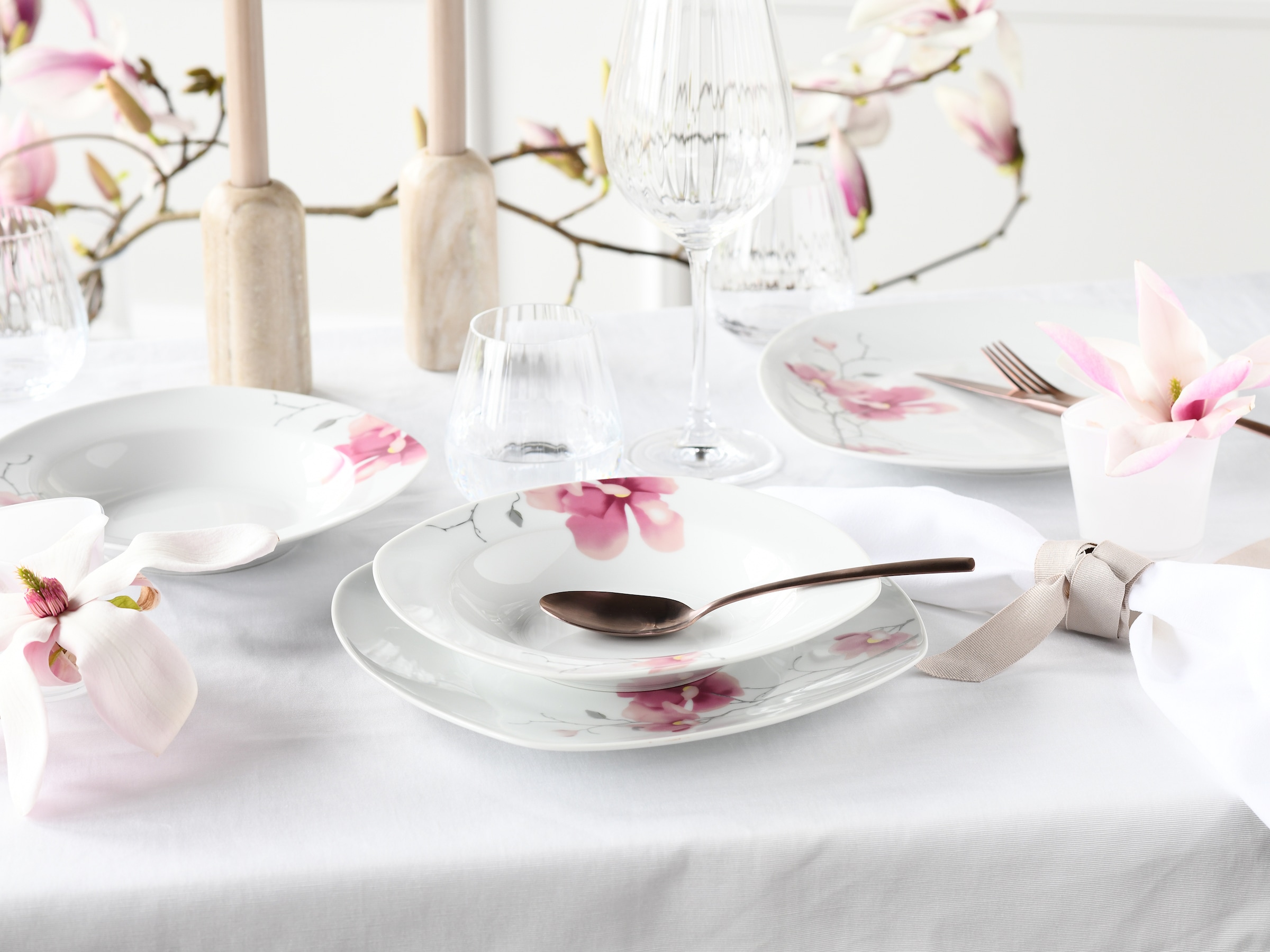 CreaTable Tafelservice »Amelie Aiko, Tafel-Service 12-tlg« Blumendekor