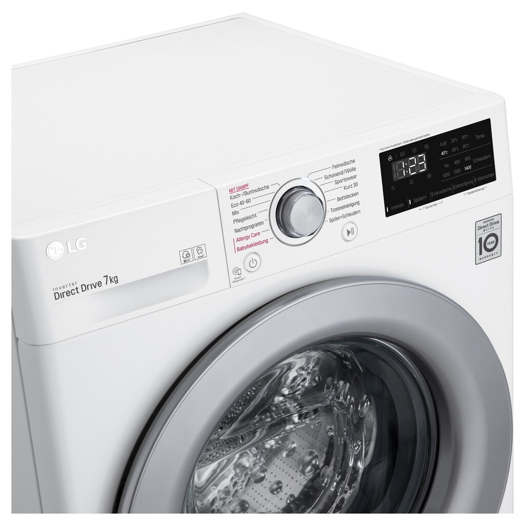 LG Waschmaschine, F14WM7KS1E, 7 kg, 1400 U/min