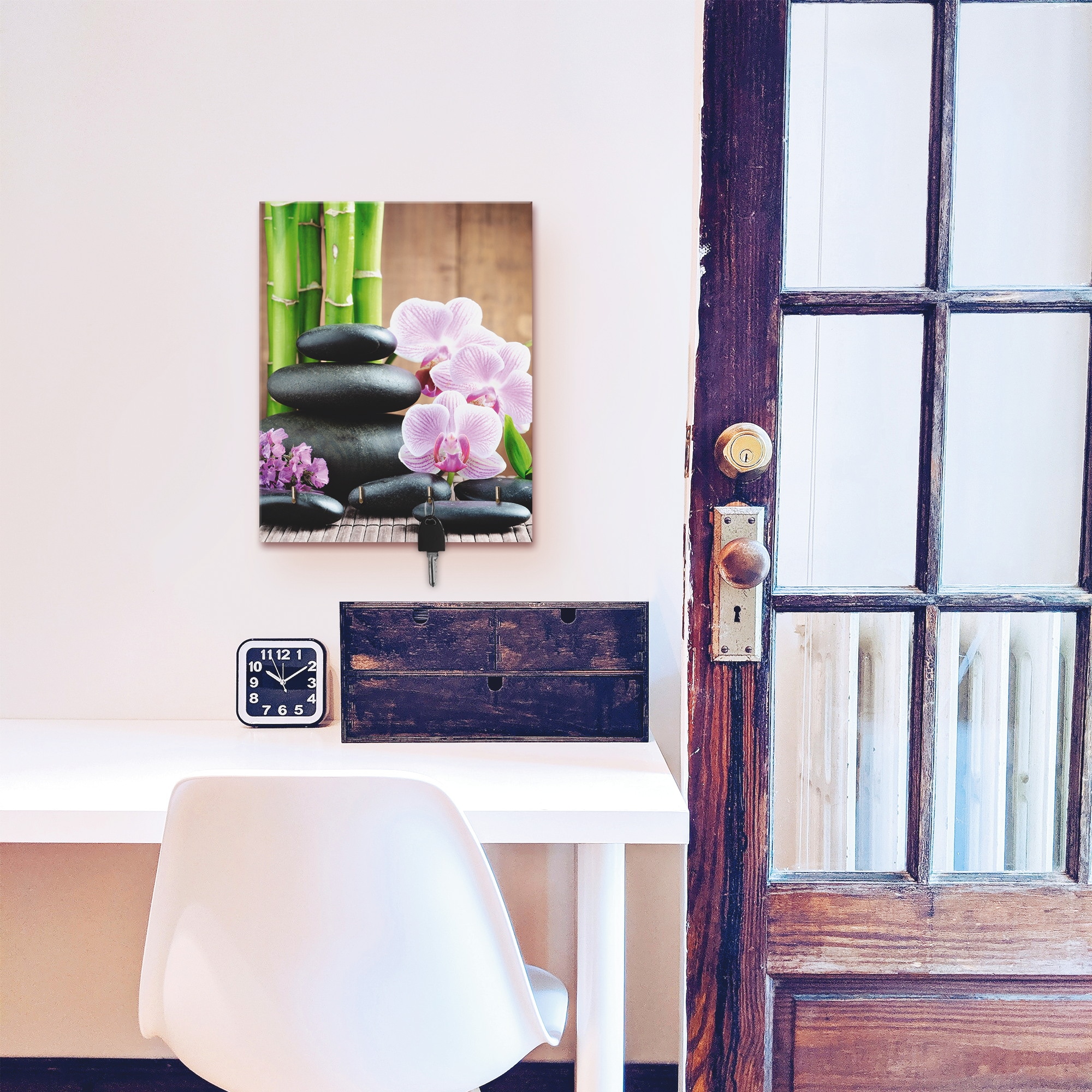 Artland Hakenleiste »Spa Konzept Zen Steinen Orchideen«, MDF