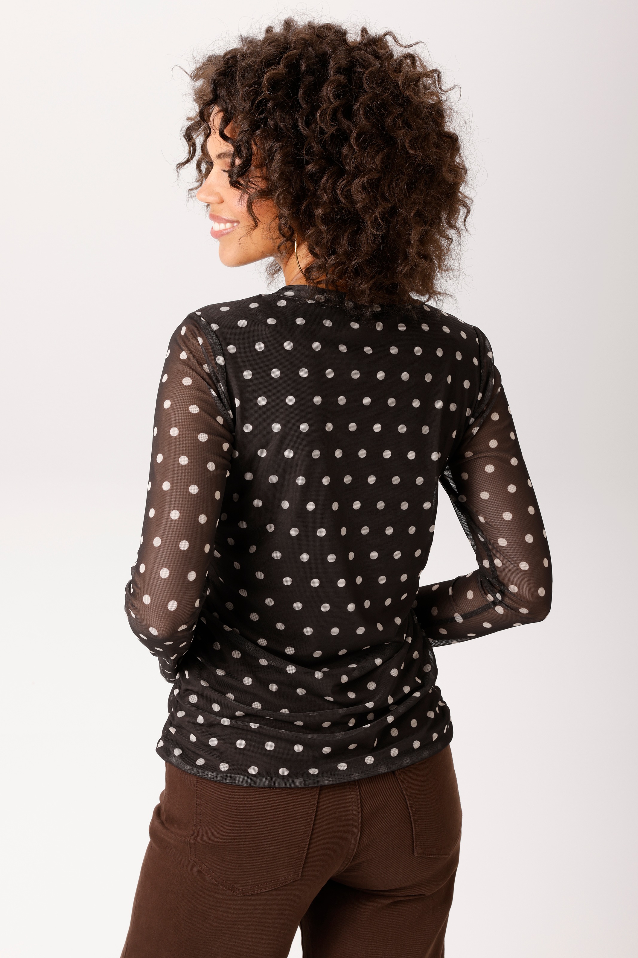 Aniston CASUAL Langarmshirt mit Raffungen an den Seitennähten - NEUE KOLLEKTION