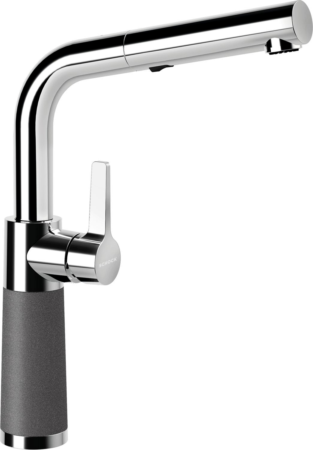 Schock Küchenarmatur "SC-540 SB" ausziehbar, Strahl-Brause, Rückflussverhinderer, Schwenkbereich 120