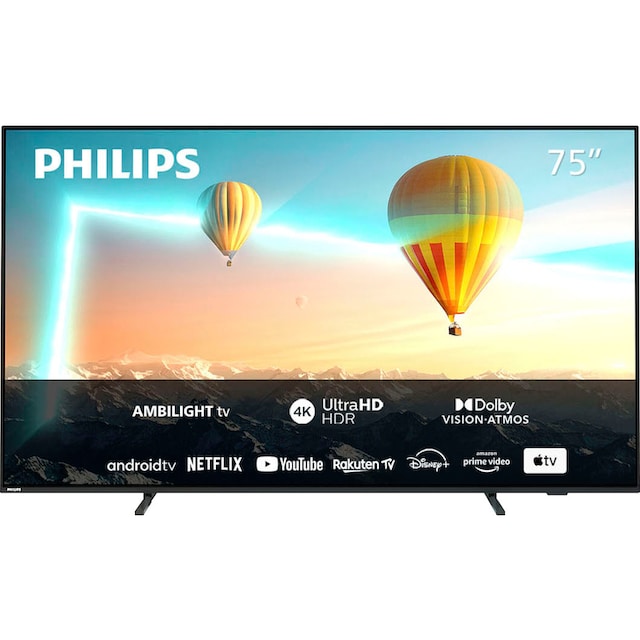 Philips LED-Fernseher »75PUS8007/12«, 189 cm/75 Zoll, 4K Ultra HD, Android  TV-Smart-TV ➥ 3 Jahre XXL Garantie | UNIVERSAL