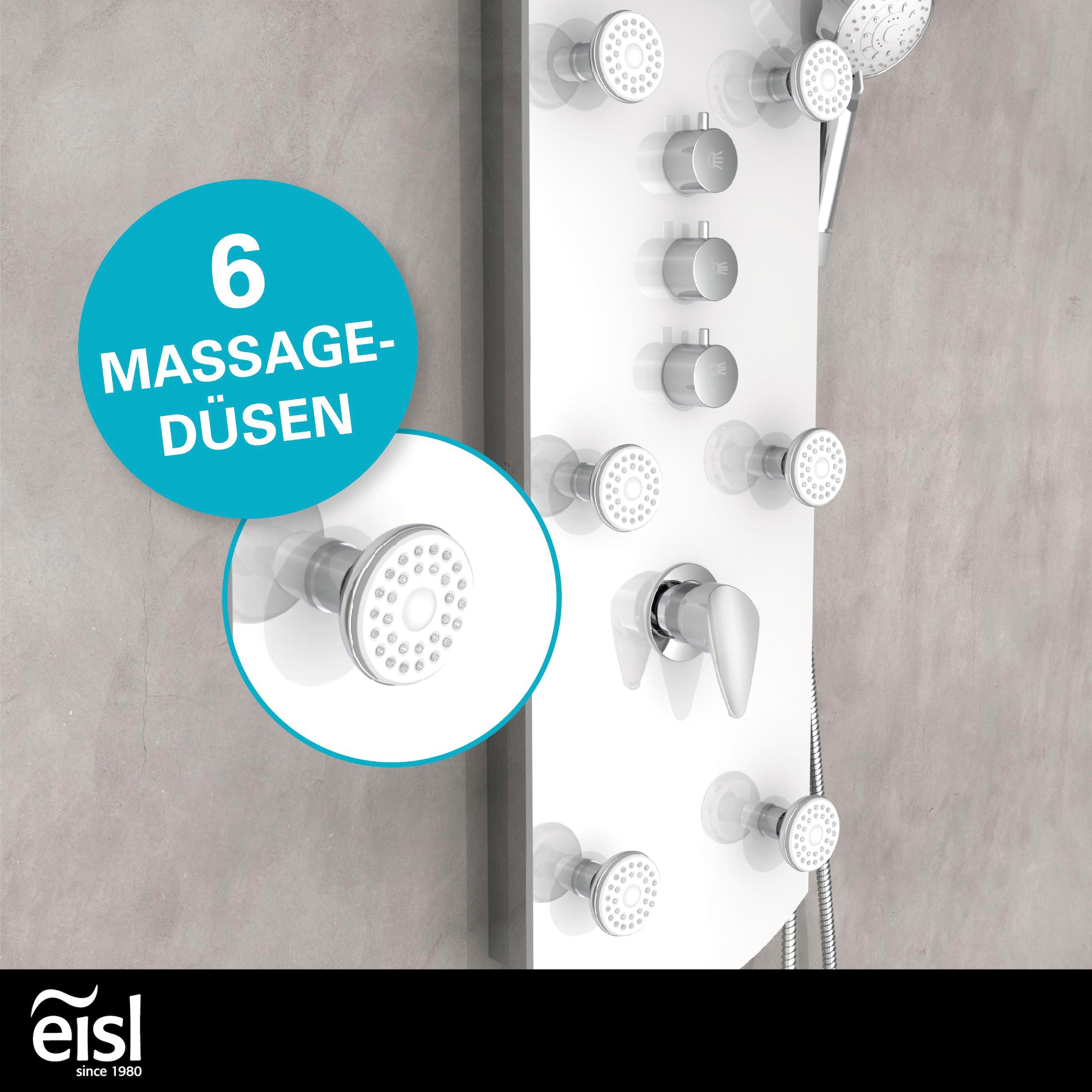 Eisl Duschsäule »KARIBIK«, 6 Massagedüsen, Wellness Duschsystem mit Armatur und Regendusche