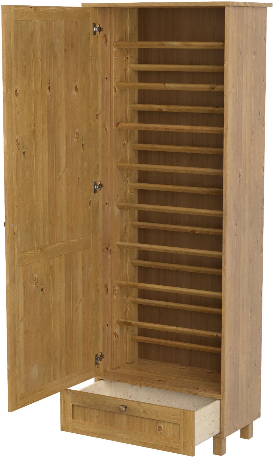 Home affaire Schuhschrank »Juventus« 1 Stk. tlg. aus massiver Kiefer, Breite  67cm , Höhe 180 cm