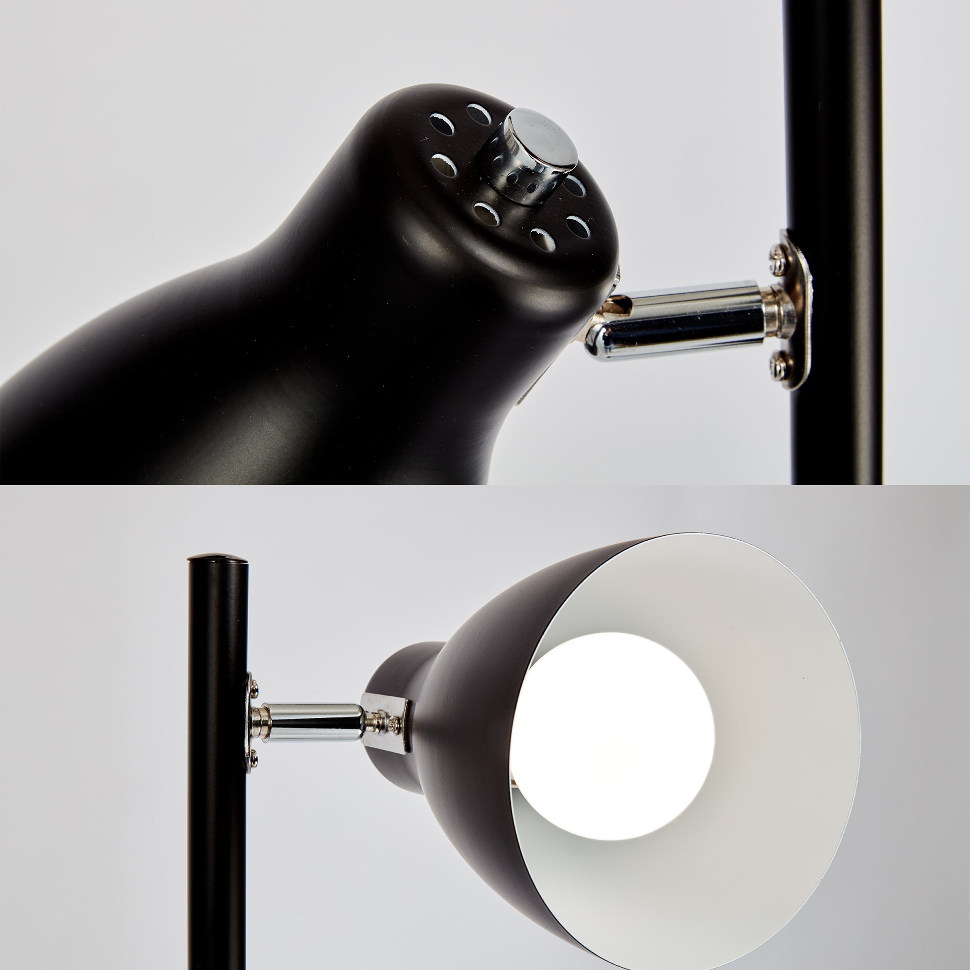 B.K.Licht Stehlampe, 3 flammig, Leuchtmittel E27 | ohne Leuchtmittel, Stehleuchte, Metall, Deckenfluter, Leuchte, schwenkbar, E27, schwarz
