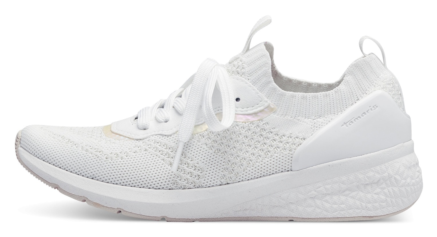 Tamaris Slip-On Sneaker, Freizeitschuh, Halbschuh, Schnürschuh mit aufgesetzer Zierschnürung