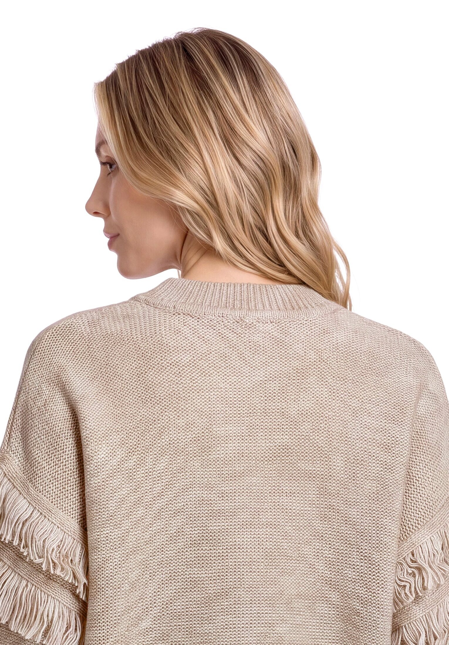 Betty&Co Strickpullover »Strickpullover mit Fransen«