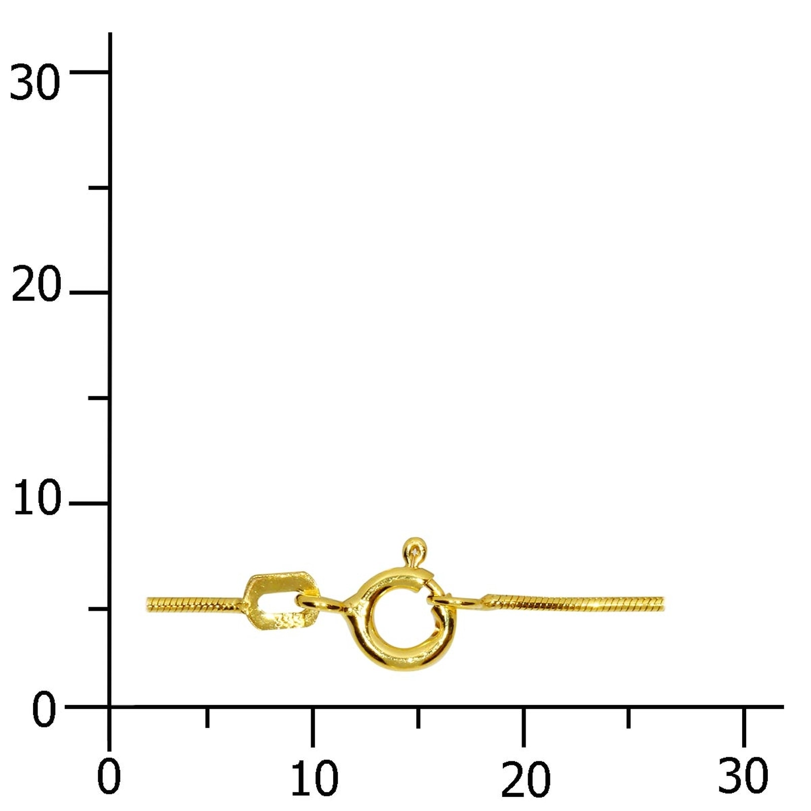 OSTSEE-SCHMUCK Goldkette »- Schlange 0,8 mm - Gold 333/000 -,«