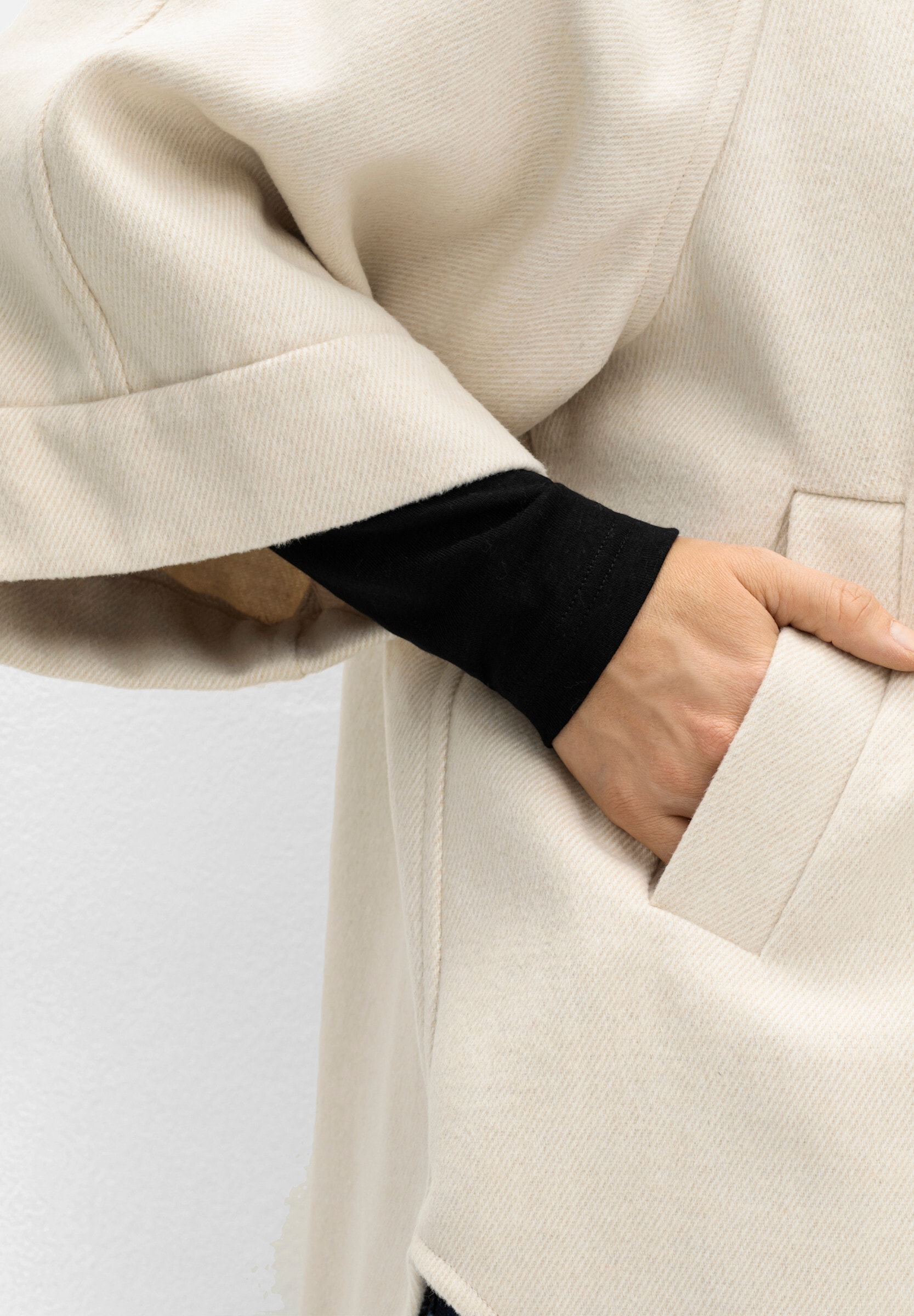 Sheego Cape »Jacke Jacke in Cape-Form, mit 3/4-Arm« ohne Kapuze