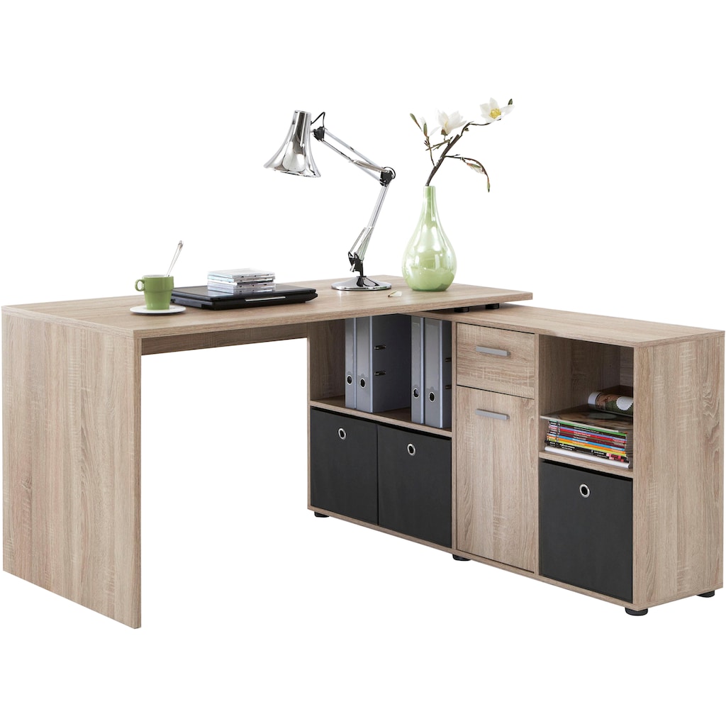 FMD Eckschreibtisch »Lex, Schreibtisch / Sideboard,«