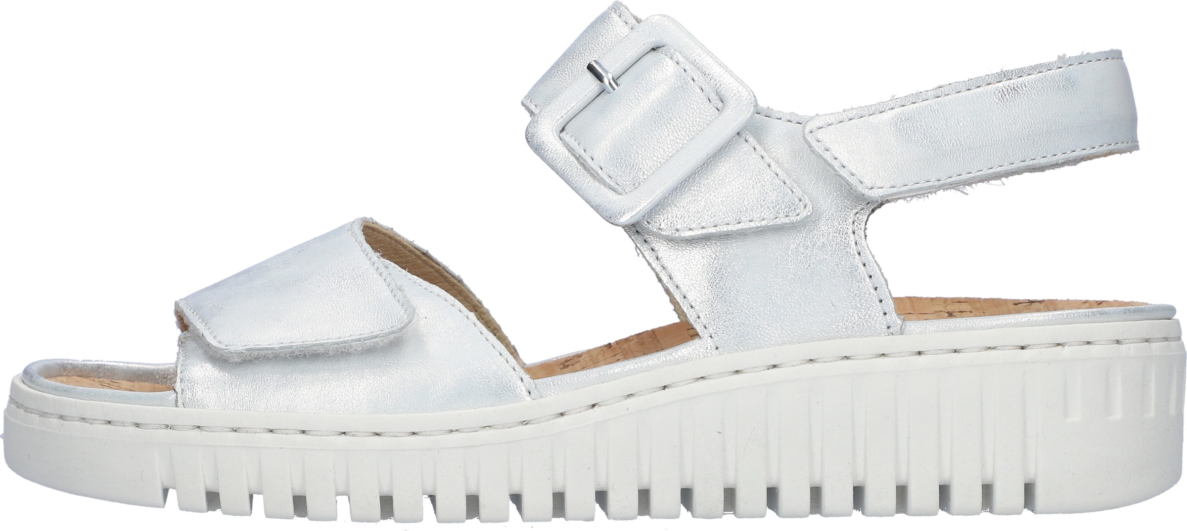 Waldläufer Plateausandale »H-WILLOW«  Sommerschuh, Klettschuh, Bequemschuh mit Korkfußbett, H-Weite