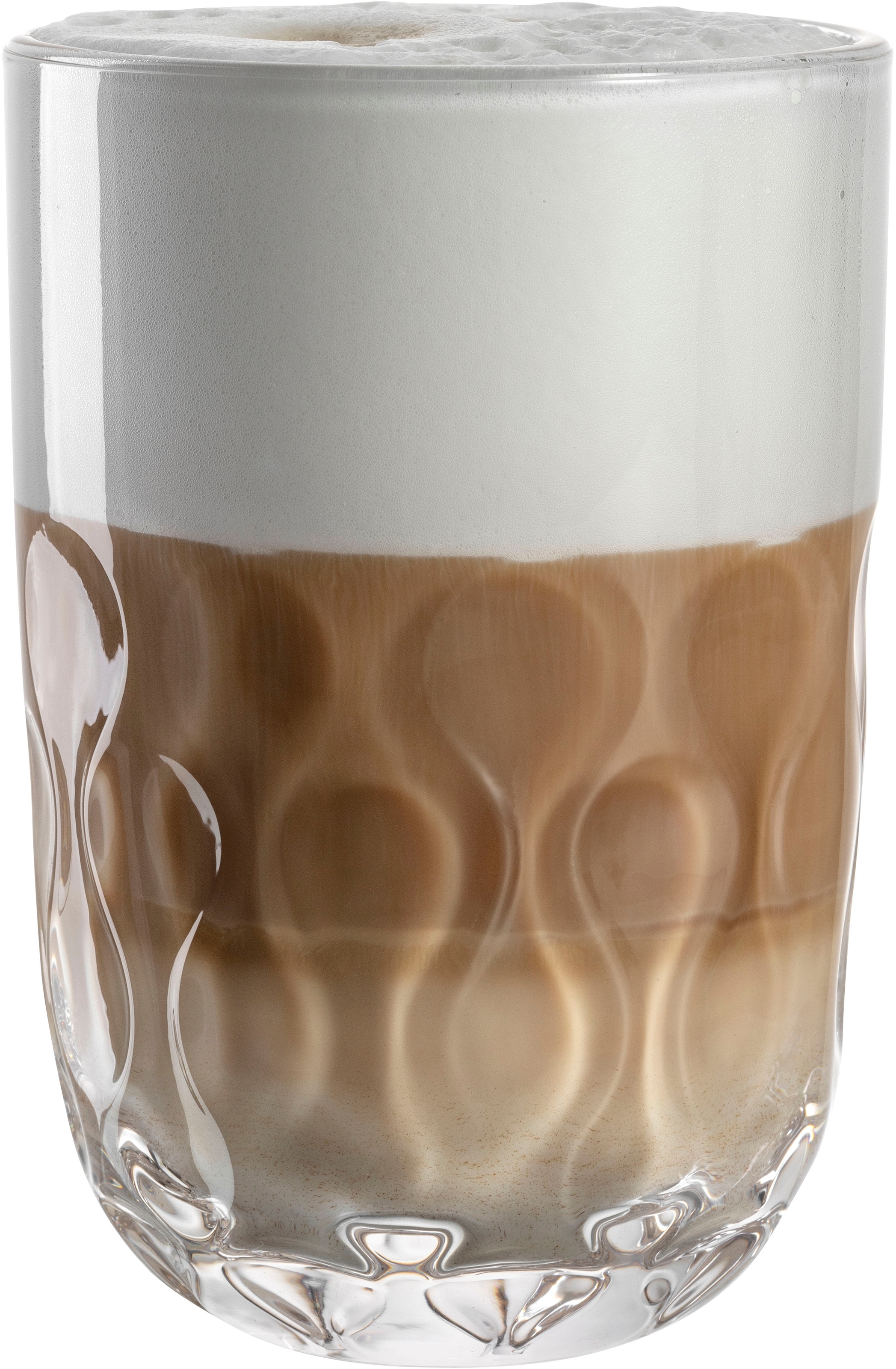LEONARDO Latte-Macchiato-Glas »GOCCE, 380 ml, 6er-Set« 2. Variante, mit Tropfenrelief