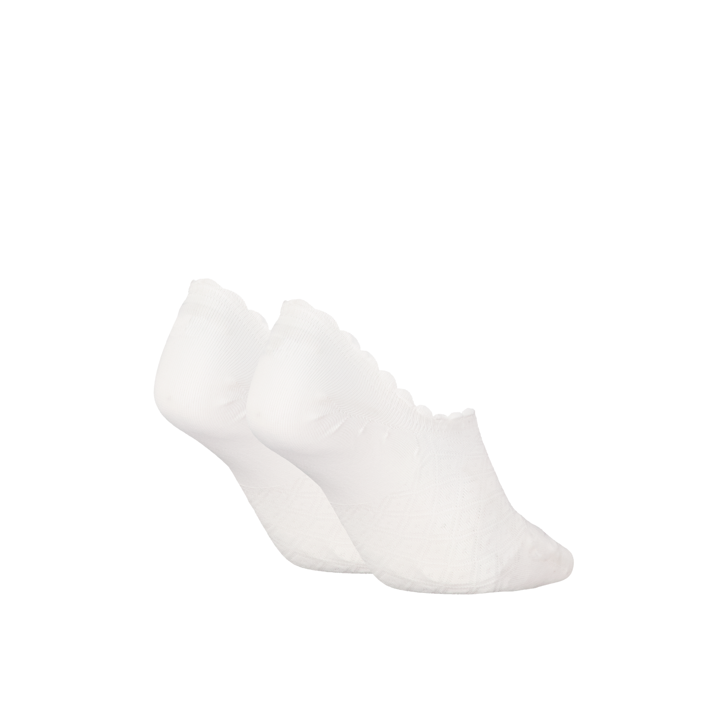 Calvin Klein Jeans Füßlinge »CK WOMEN FOOTIE HIGH CUT 2P DIAMOND« 2 Paar,  Mit gewelltem Rand und tollem Muster