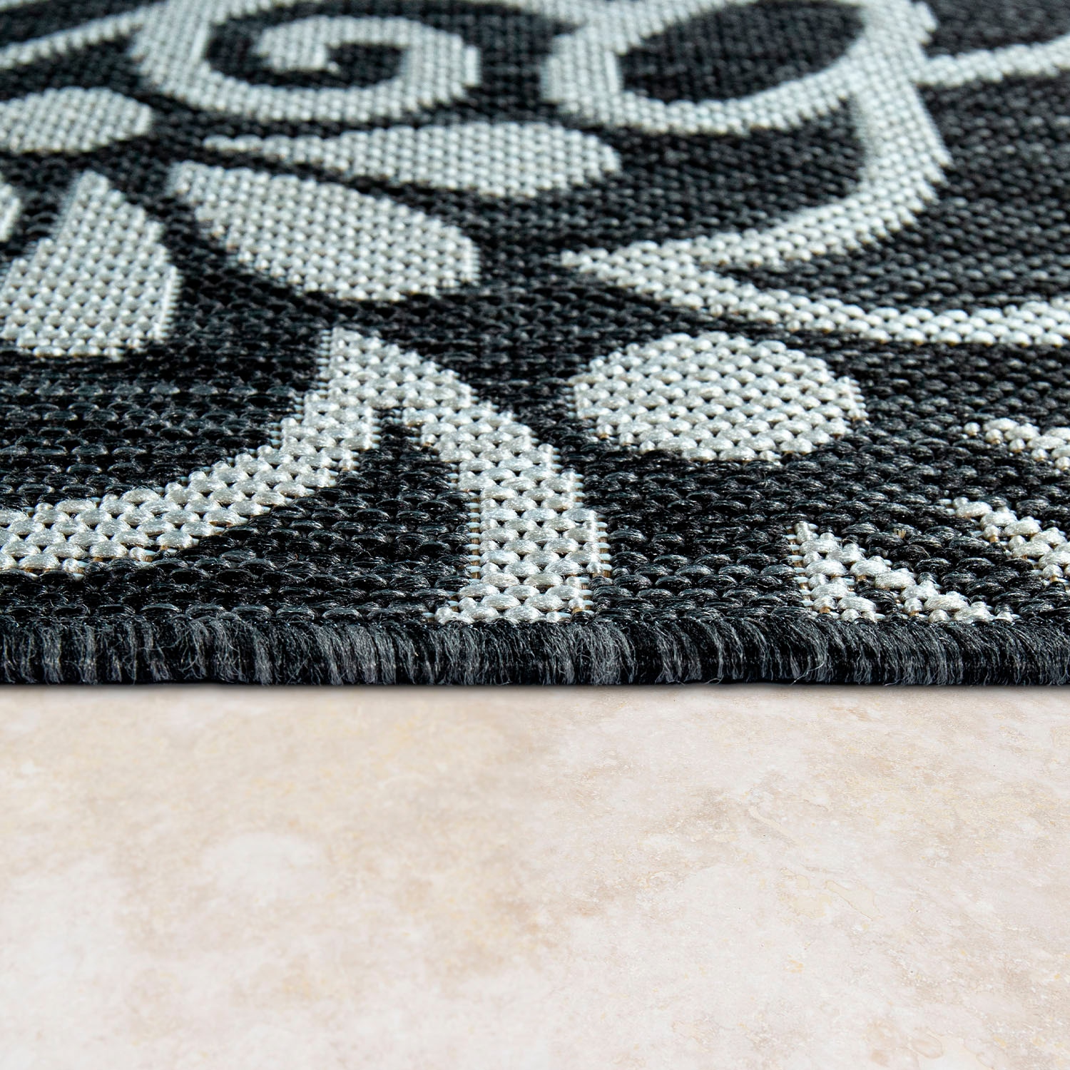 Paco Home Teppich »Coco 205«, rechteckig, 4 mm Höhe, Flachgewebe, Paisley Muster, In- und Outdoor geeignet