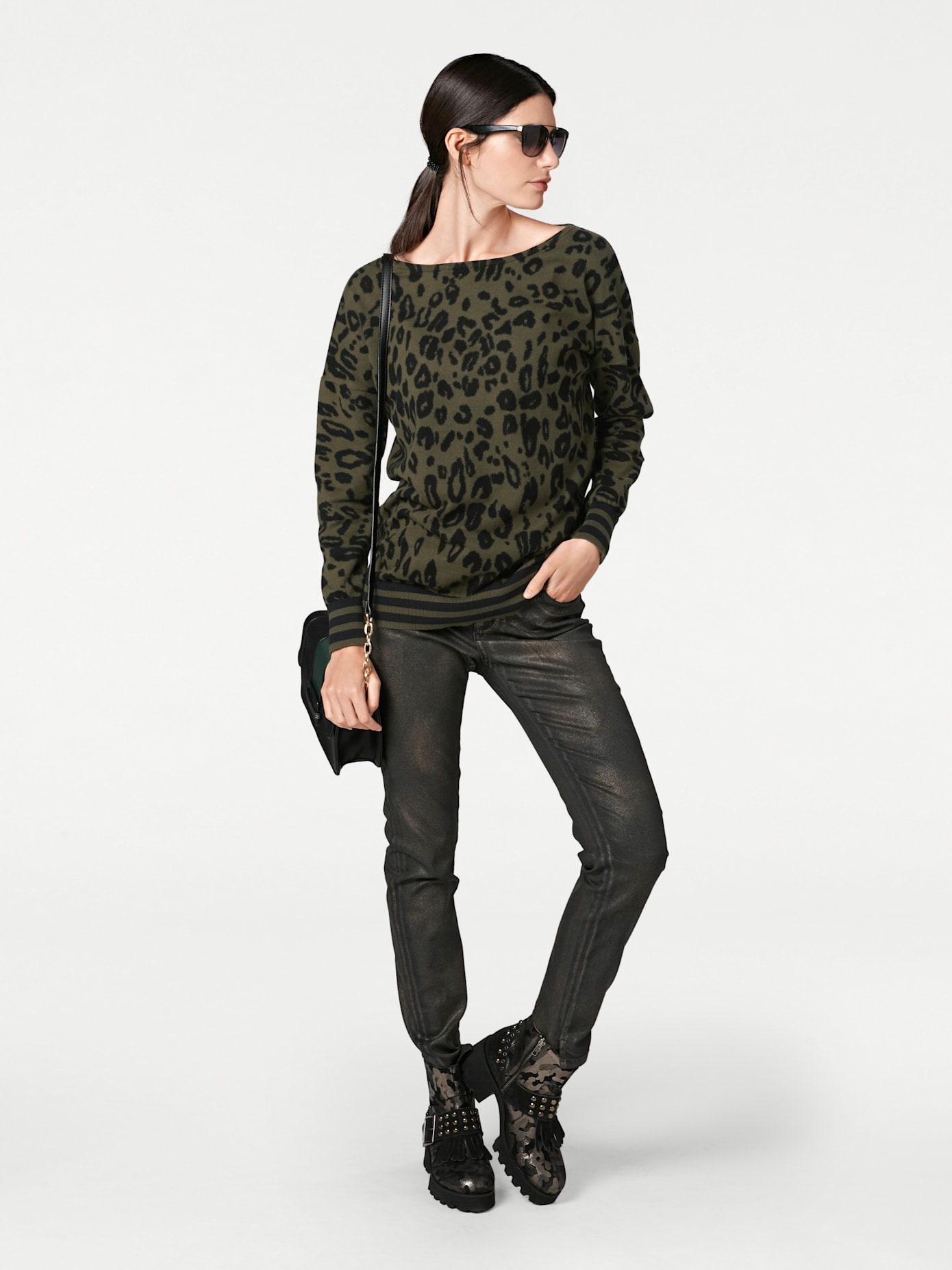 heine Strickpullover »Druck-Pullover«
