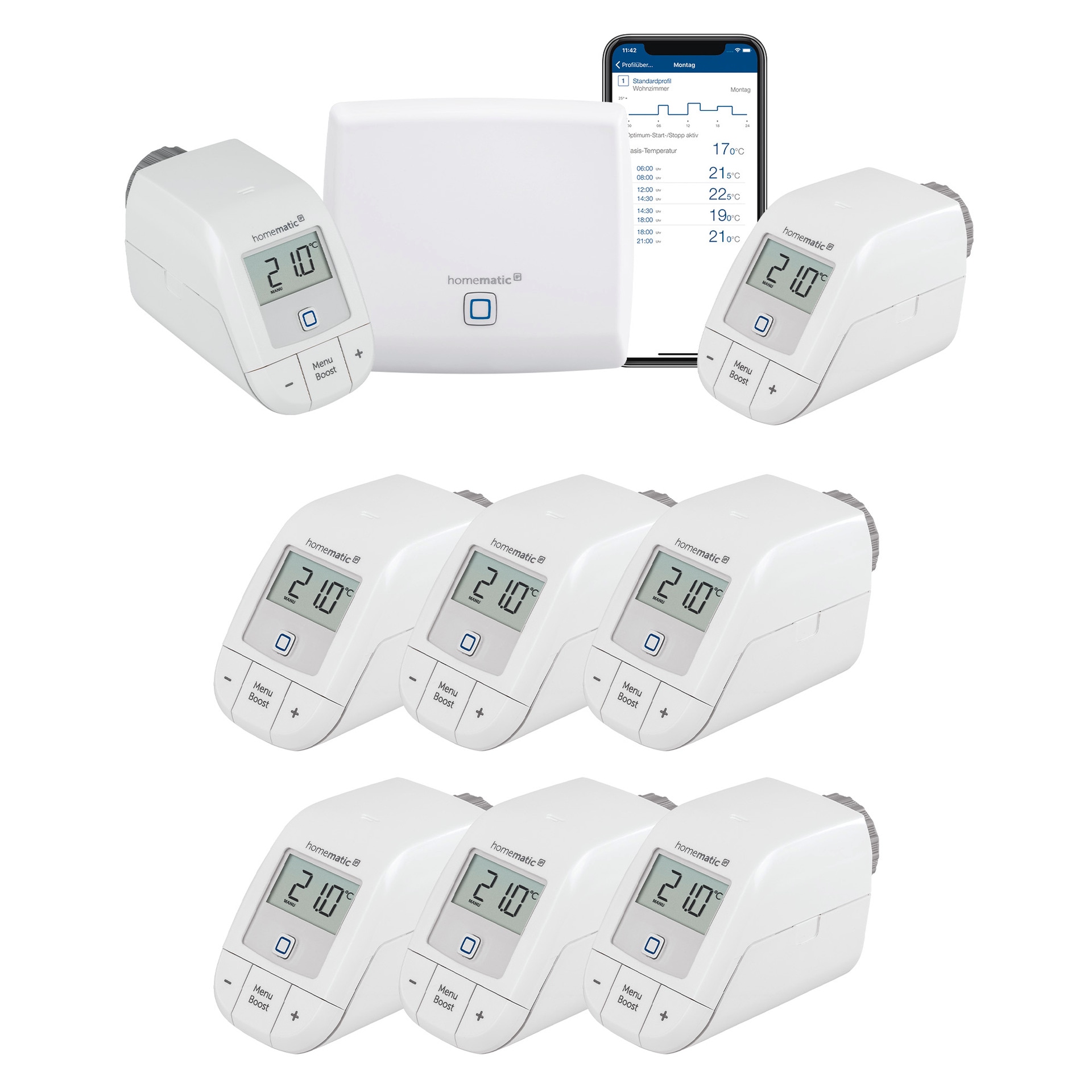 Heizkörperthermostat »Bundle Starter Set Heizen + 6x HKT basic«