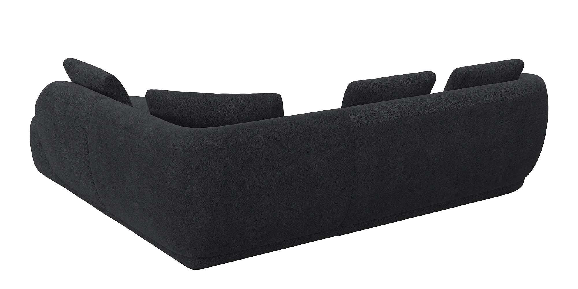 FLEXLUX Ecksofa »Torino, rund, L-Form, Sofa-Ecke mit Ottomane«, Modernes, organisches Sofa-Design, Kaltschaum, Wellenunterfederung