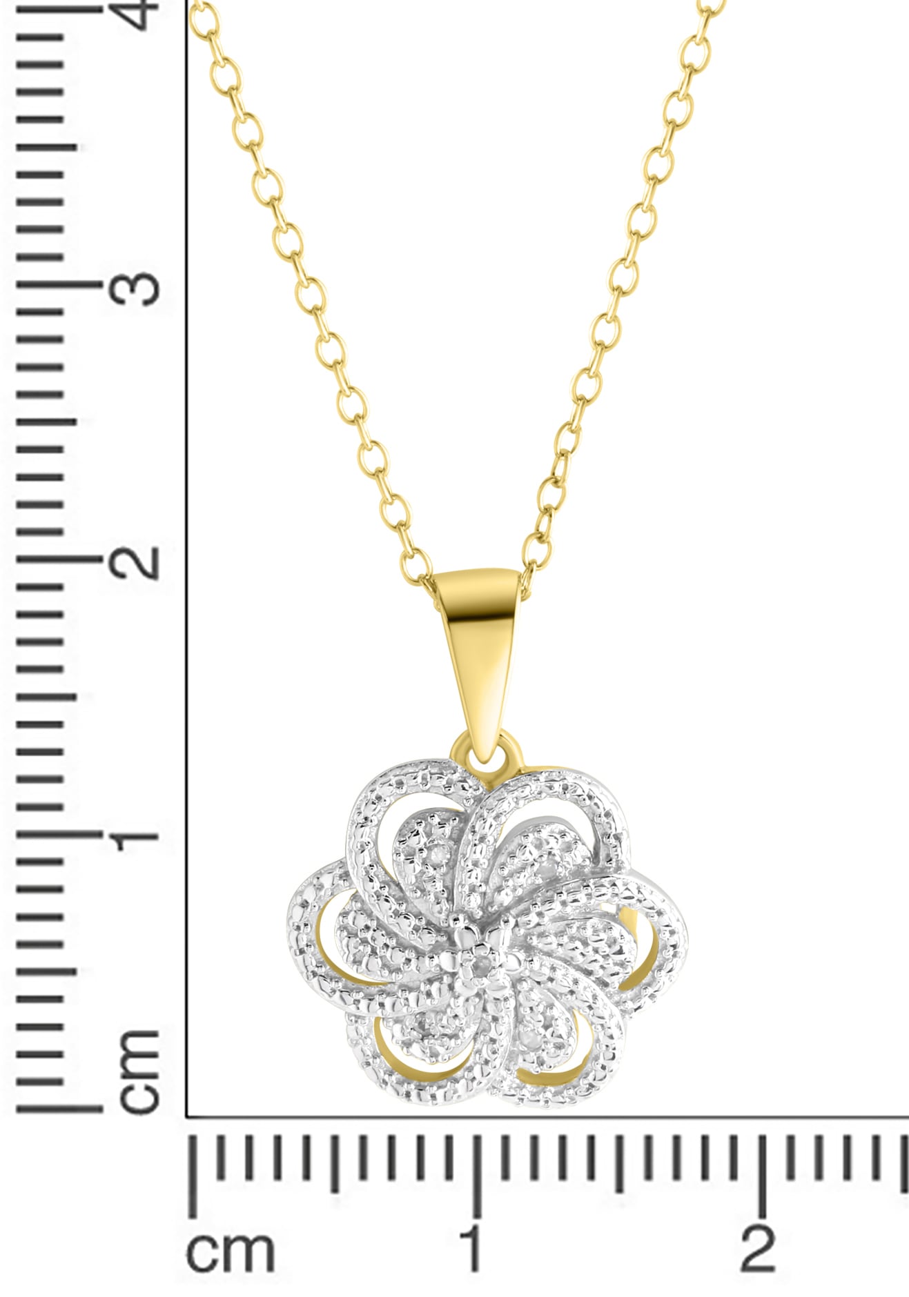 Firetti Kette mit Anhänger »Schmuck Geschenk, Blume / Knoten«, mit Diamanten