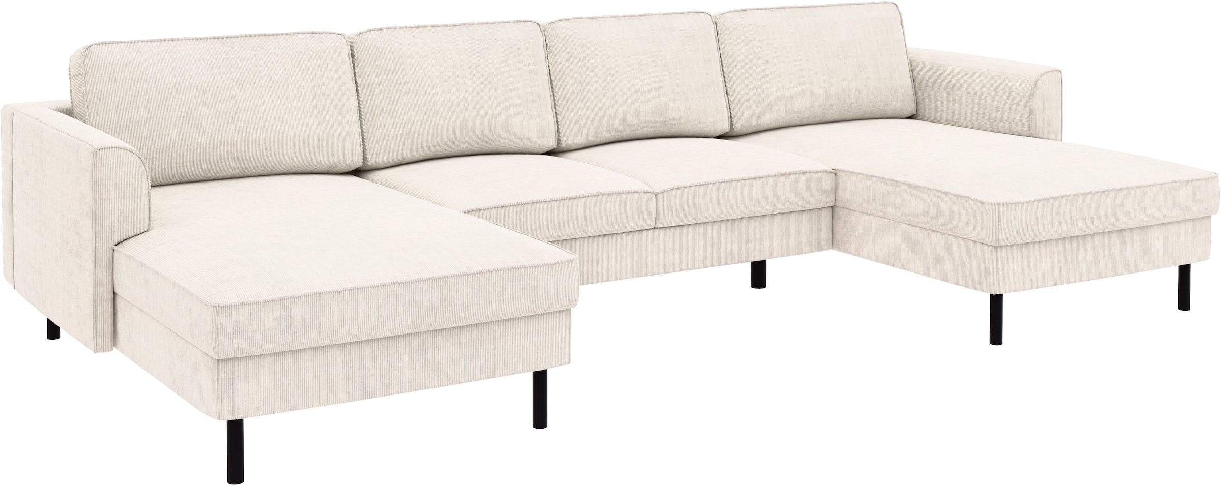 Home affaire Wohnlandschaft »Booster Couch wahlweise mit Schlaffunktion und Bettkasten-auch in Cord«, Sofa in U-Form, Breite 305 cm