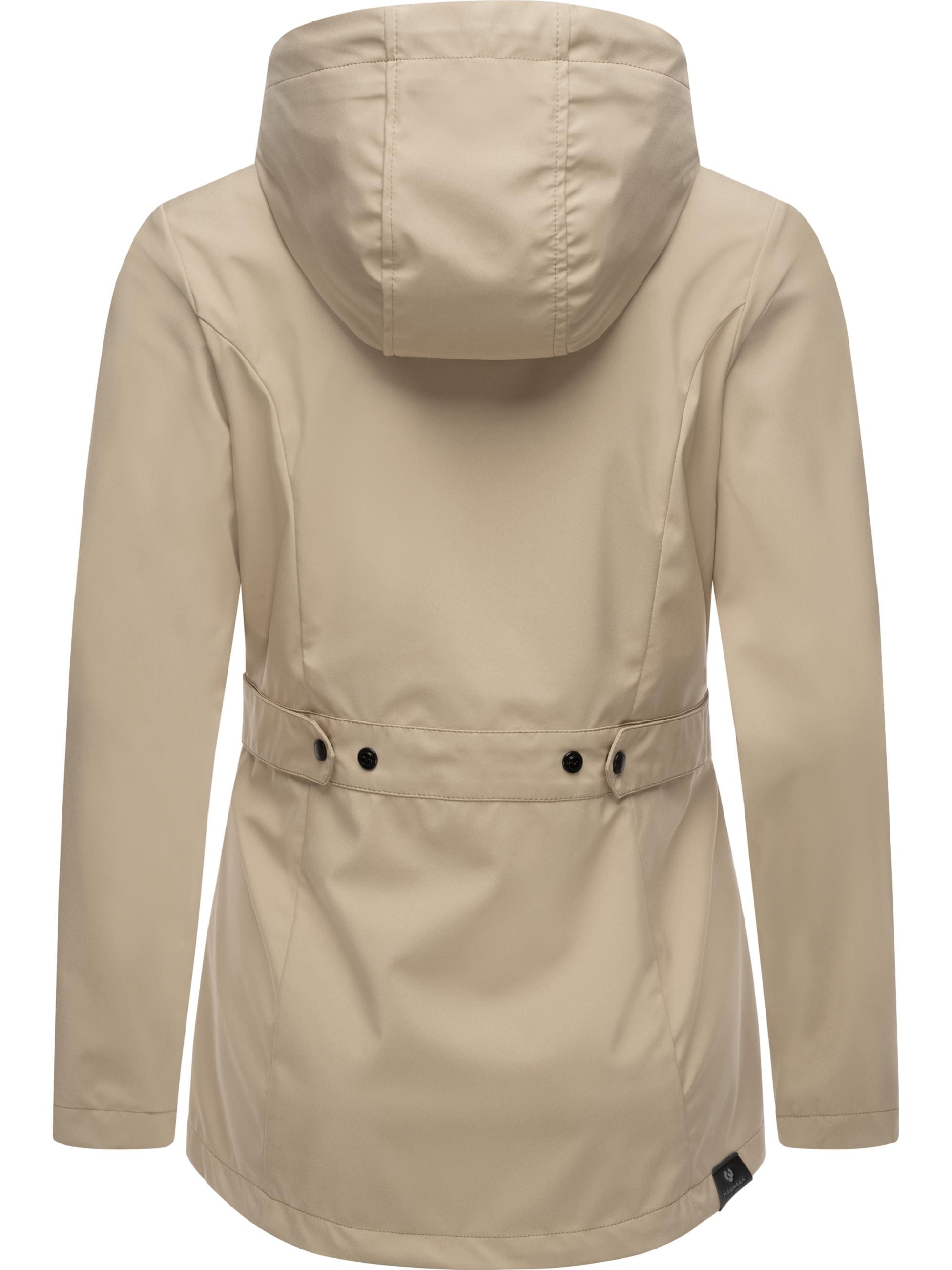 Ragwear Softshelljacke »Softshelljacke Margge Shell«, mit Kapuze, wasserdichte Damen Übergangsjacke mit großer Kapuze