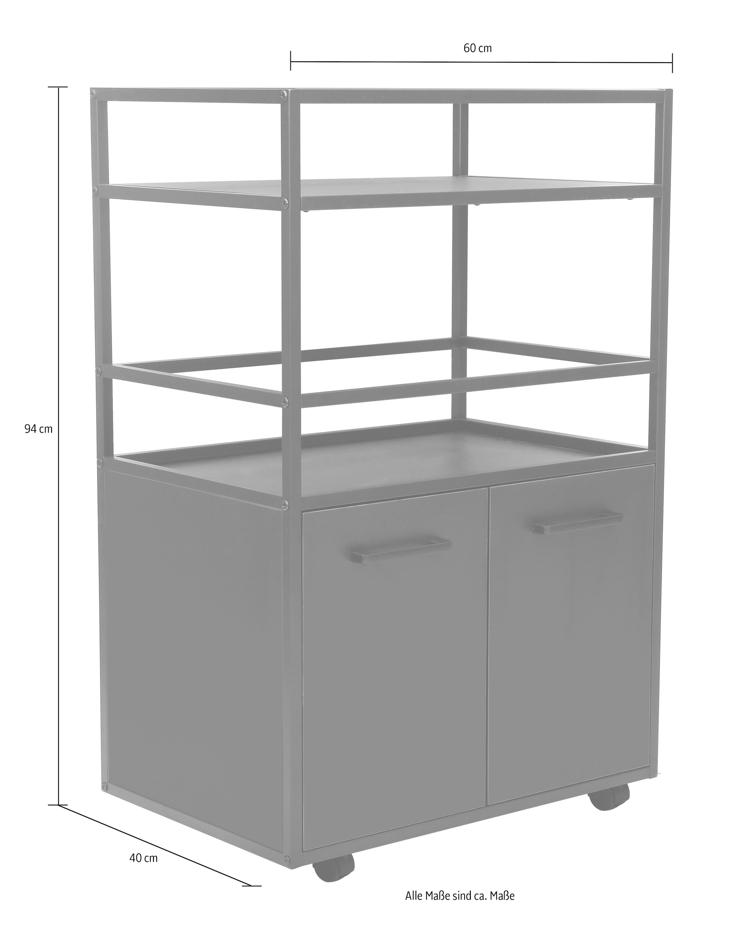 Home affaire Barschrank »Perth« 1 Stk. tlg. Barschrank mit 2 Türen & offenem Fach - (B/T/H) 60/40/94 cm