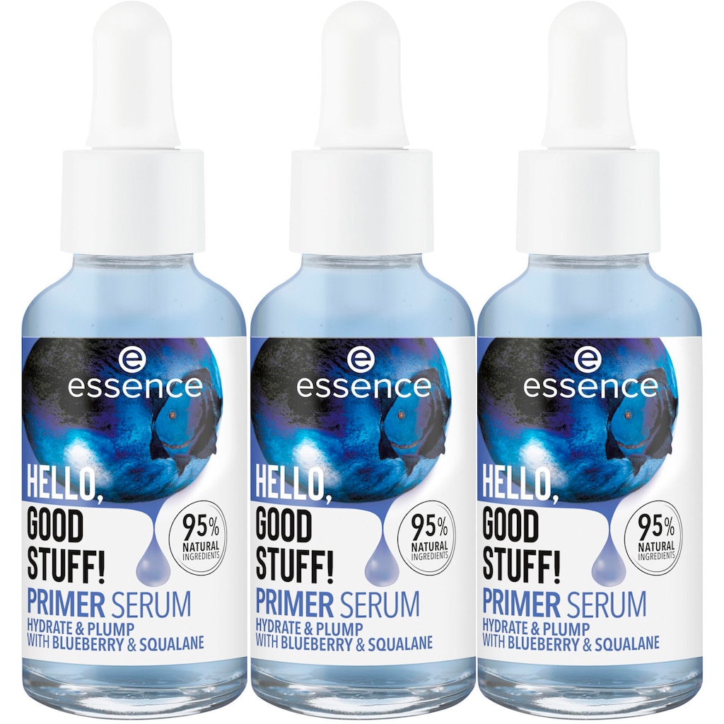 Essence Gesichtsserum »HELLO, GOOD STUFF! PRIMER SERUM HYDRATE & PLUMP«, (Set, 3 tlg.)