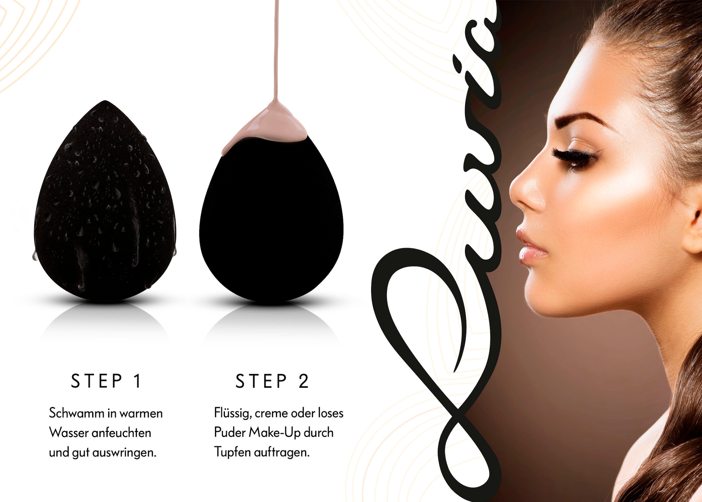 Sponge | tlg.) Cosmetics online Luvia Make-up (2 UNIVERSAL Schwamm »Make-up kaufen Set-Black«, Blending