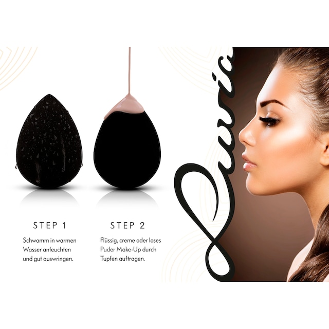 Luvia Cosmetics Make-up Schwamm »Make-up Blending Sponge Set-Black«, (2 tlg.)  online kaufen | UNIVERSAL