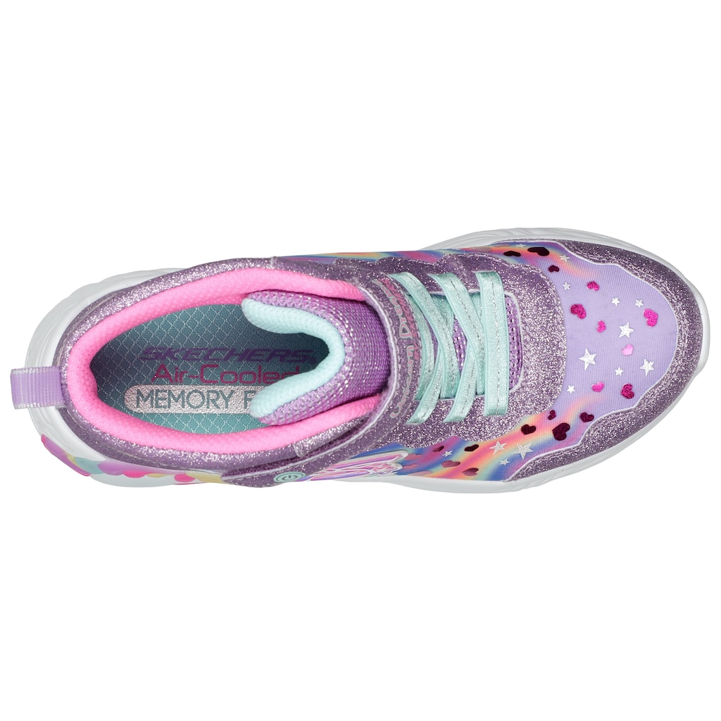 Skechers Kids Sneaker »UNICORN DREAMS«, mit Blinkfunktion zum Ein- und Ausschalten, Freizeitschuh, Halbschuh