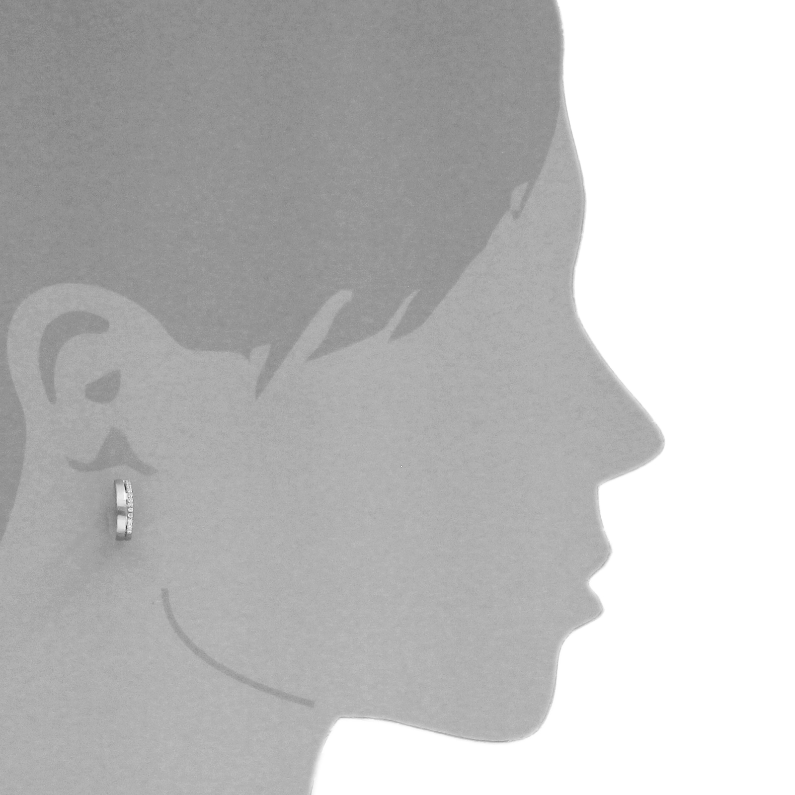 OSTSEE-SCHMUCK Klappcreolen »- Luzie - Silber 925/000 - Zirkonia«