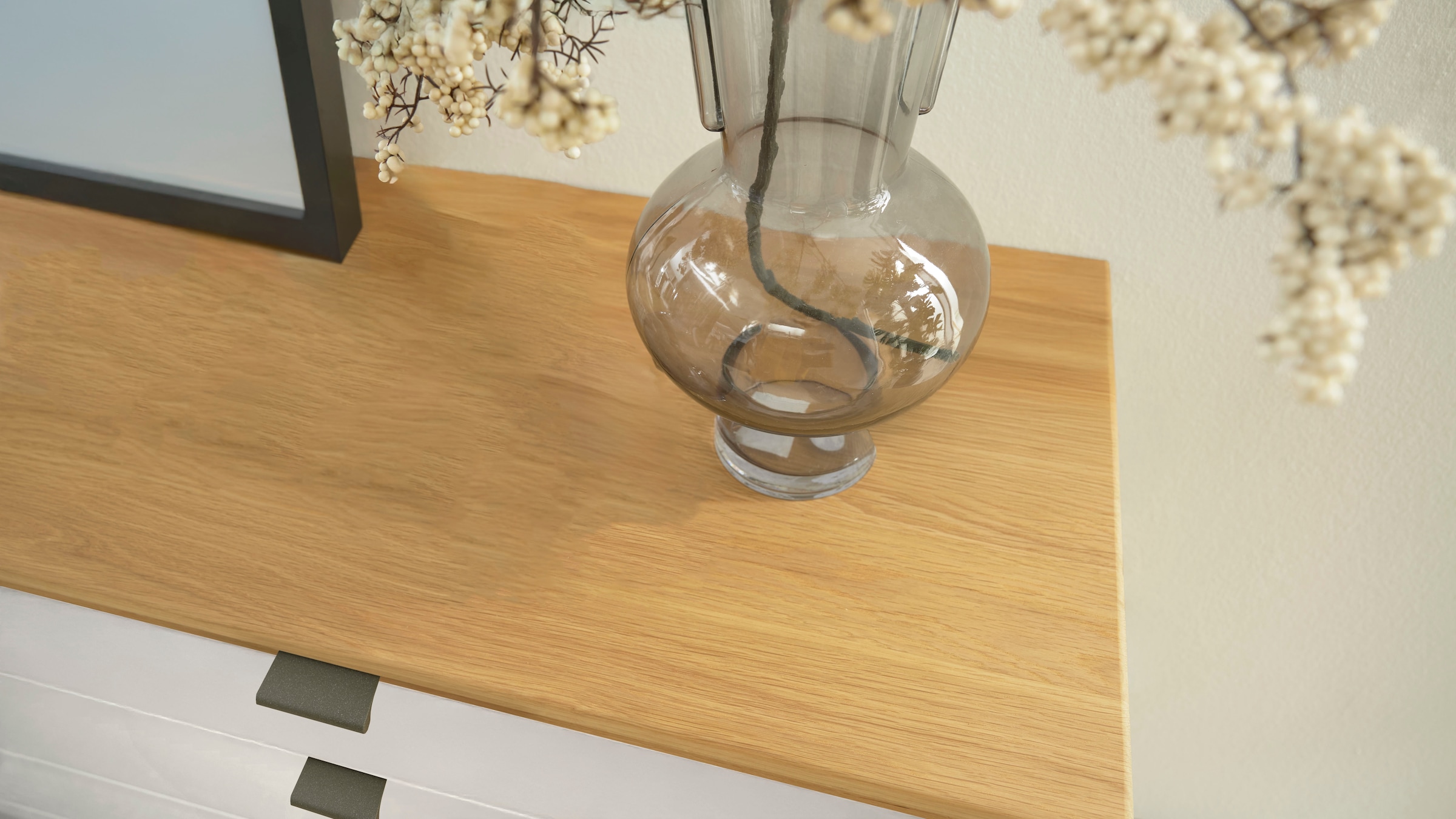 WIEMANN Schubkastenkommode »Cardiff Sideboard, Wäscheschrank, teilmassiv Erle, mit Schubladen« Glas- oder Massivholzfront, verschiedene Breiten, MADE IN GERMANY,  Schubkästen inklusive Selbsteinzug und Dämpfung