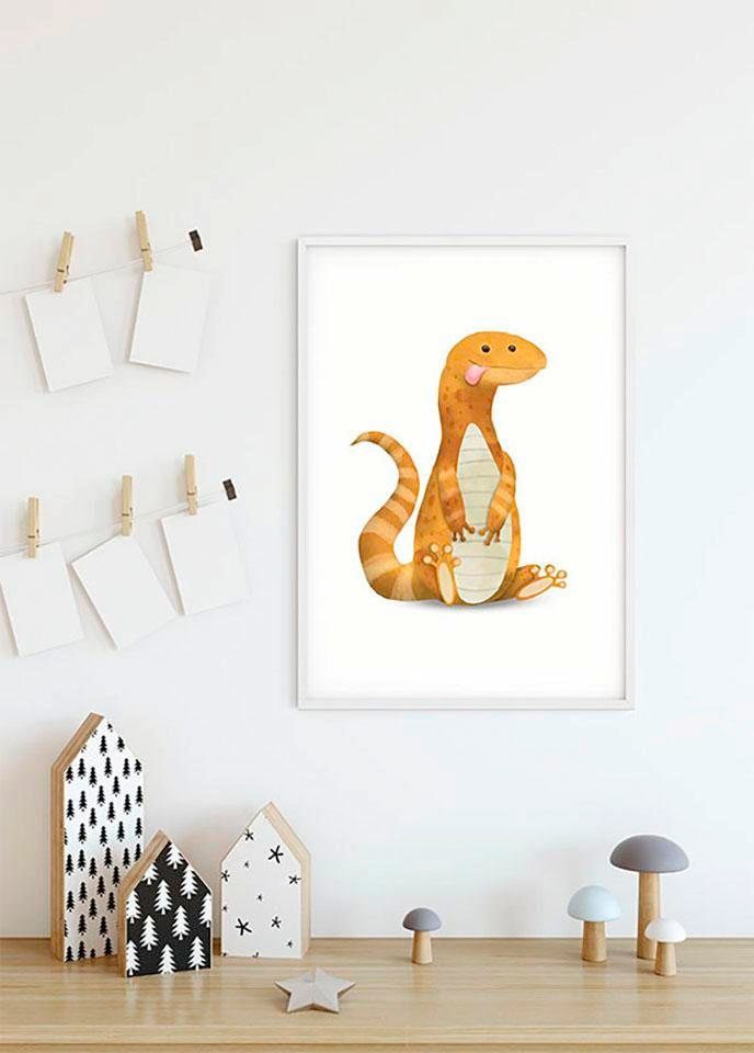 Komar Poster Garantie »Cute Animal mit XXL 1 3 kaufen Tiere, Teile 1), Anzahl | Schlafzimmer, Lizard«, Jahren Kinderzimmer, St., (Packung, Wohnzimmer online