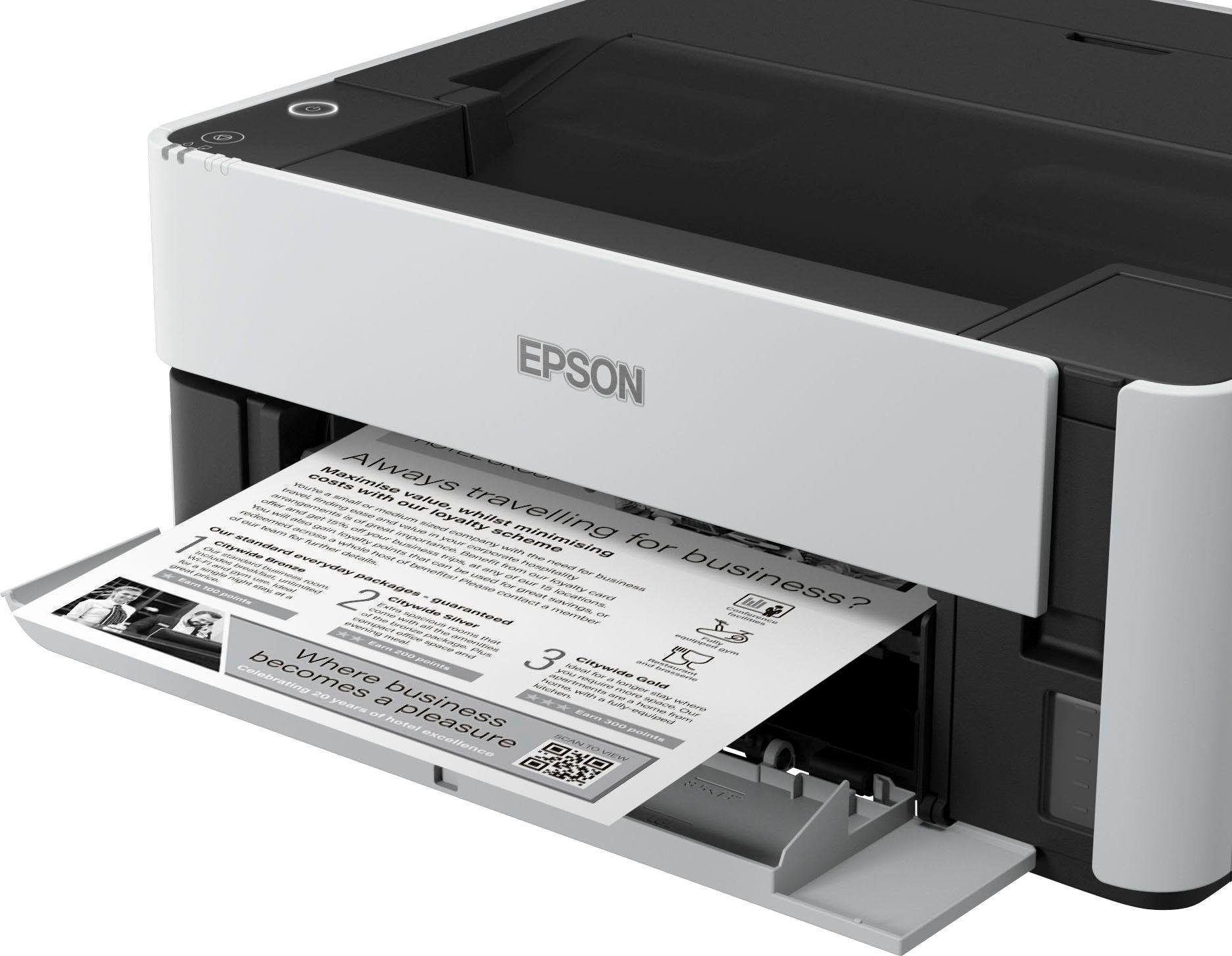 Epson Tintenstrahldrucker »EcoTank ET-M1170«, schwarz-weiß Tintentank Druckerverfahren