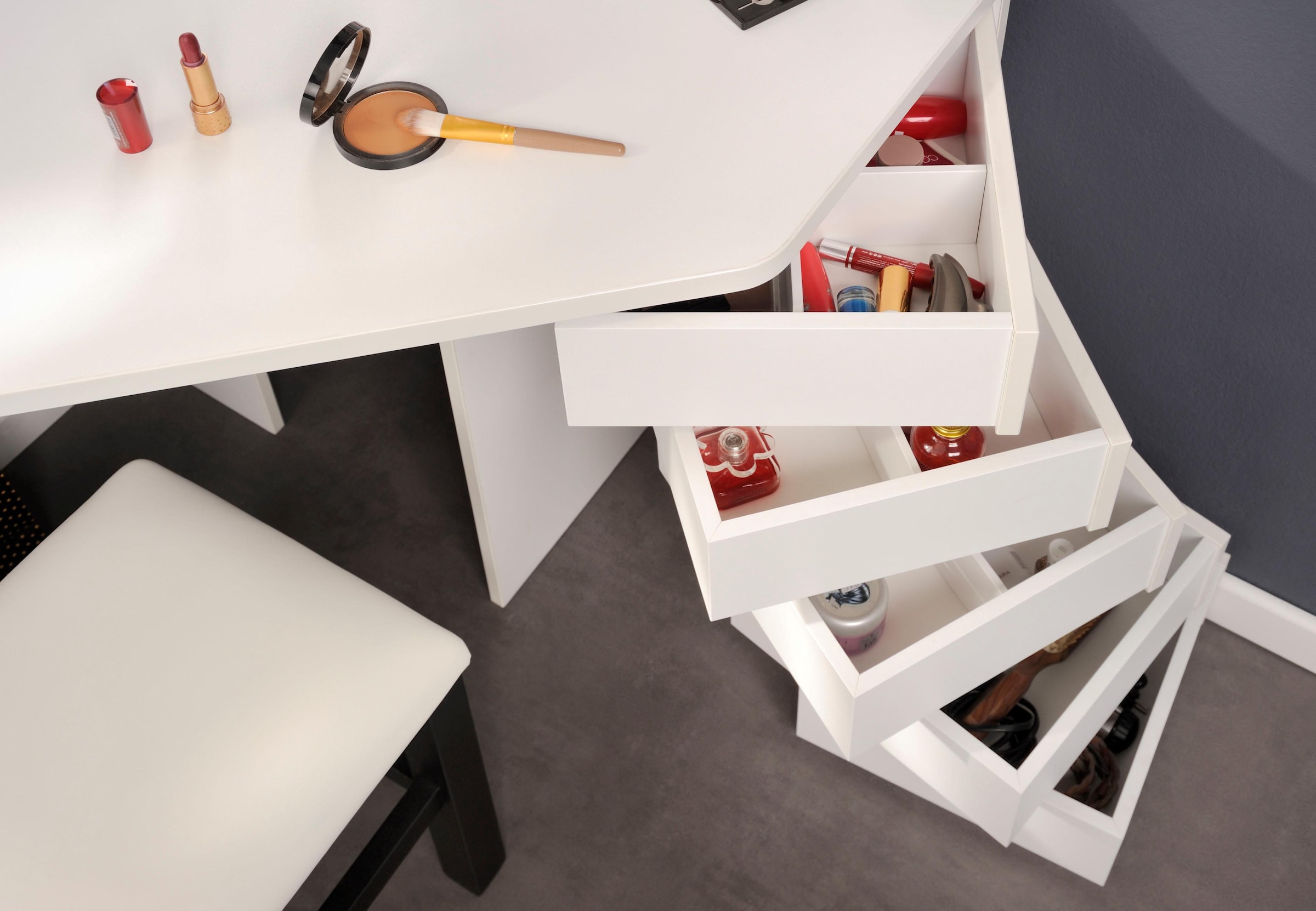 Parisot Jugendzimmer-Set »Sleep«, (Set, 2 tlg., Stauraumbett und Schminktisch), Stauraumbett und Schminktisch