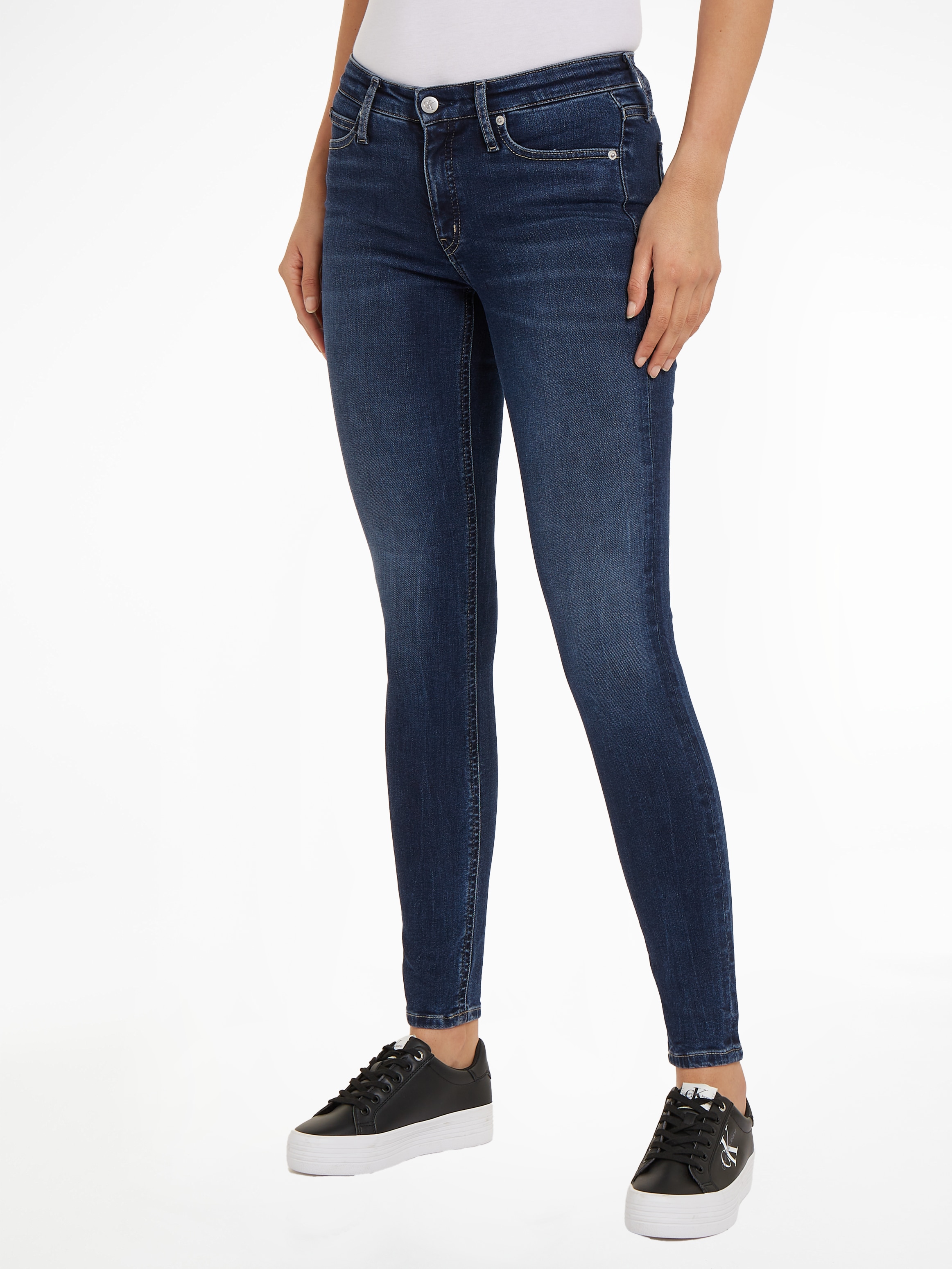 Klein bei Skinny-fit-Jeans »MID ♕ Jeans RISE Calvin SKINNY«