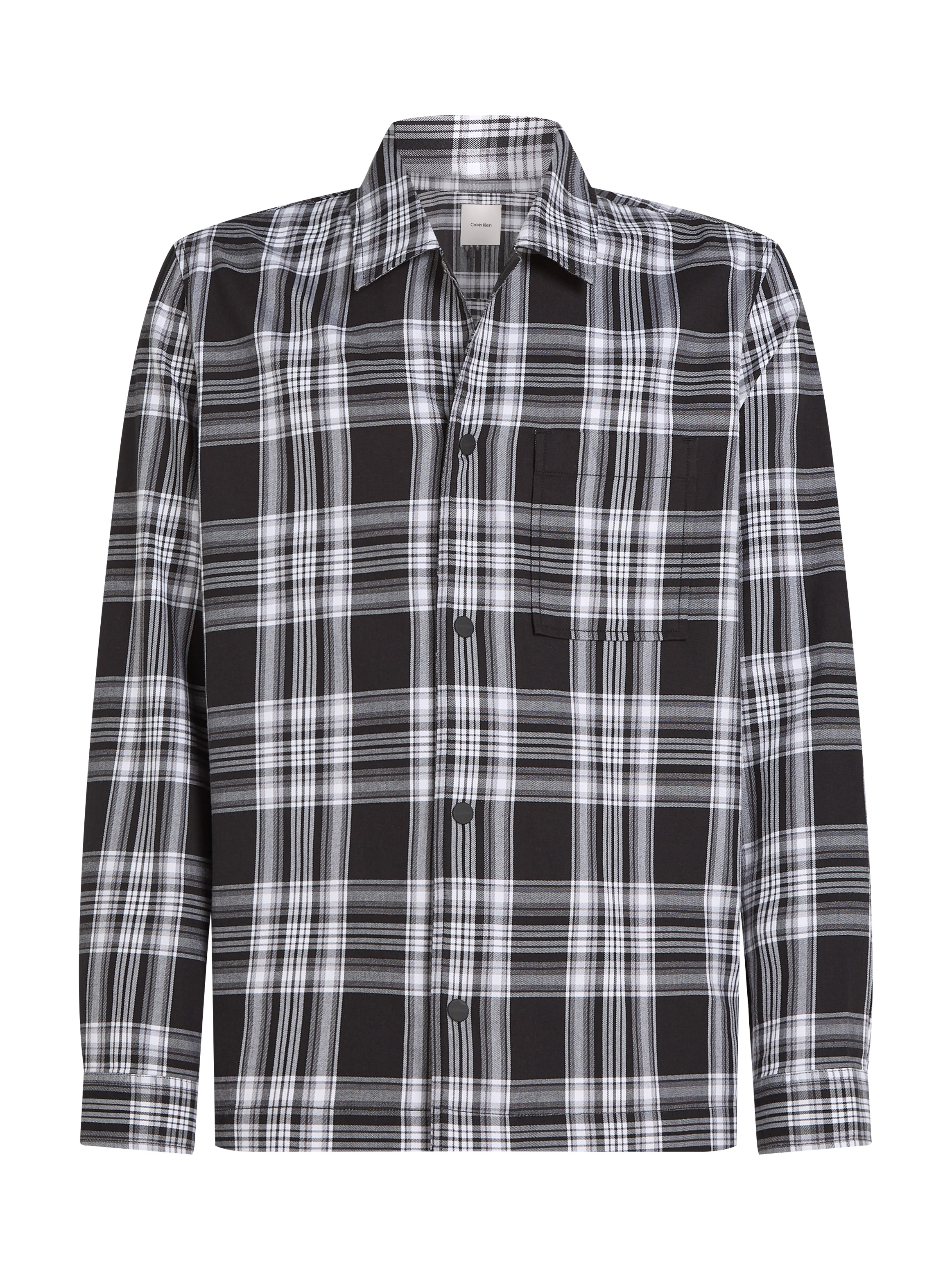 Calvin Klein Karohemd »TWILL CHECK SNAPS OVERSHIRT«, mit Logoprint