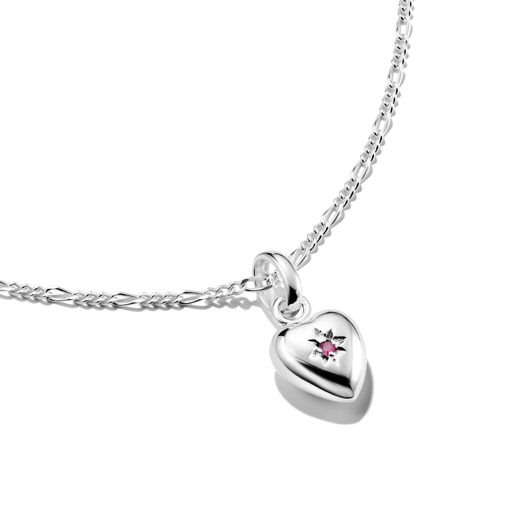 THOMAS SABO Charm Herz »Charm Herz mit Stern - Connect« mit Rubin (synth.), Zirkonia (synth.)