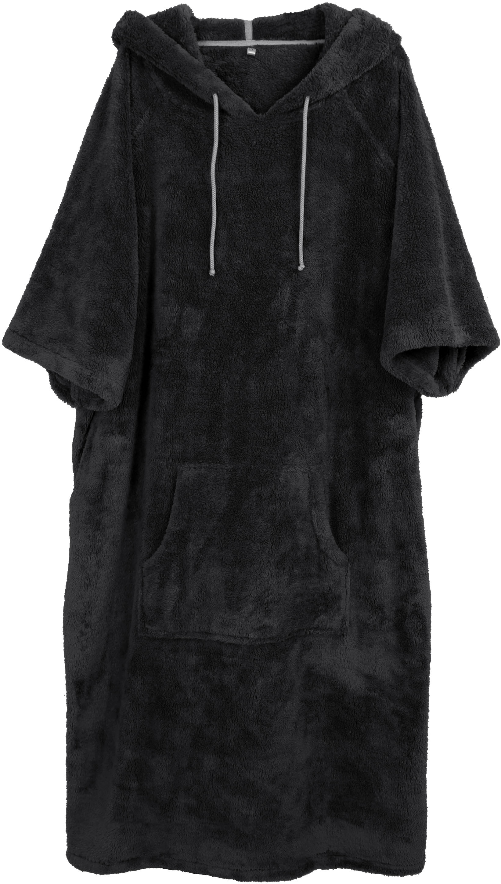 my home Badeponcho »Lillou, ideal für Sauna, Spa & im Urlaub«, (1 St.), weich und kuschelig, Fleece, Unisex, für Damen und Herren, Surfponcho