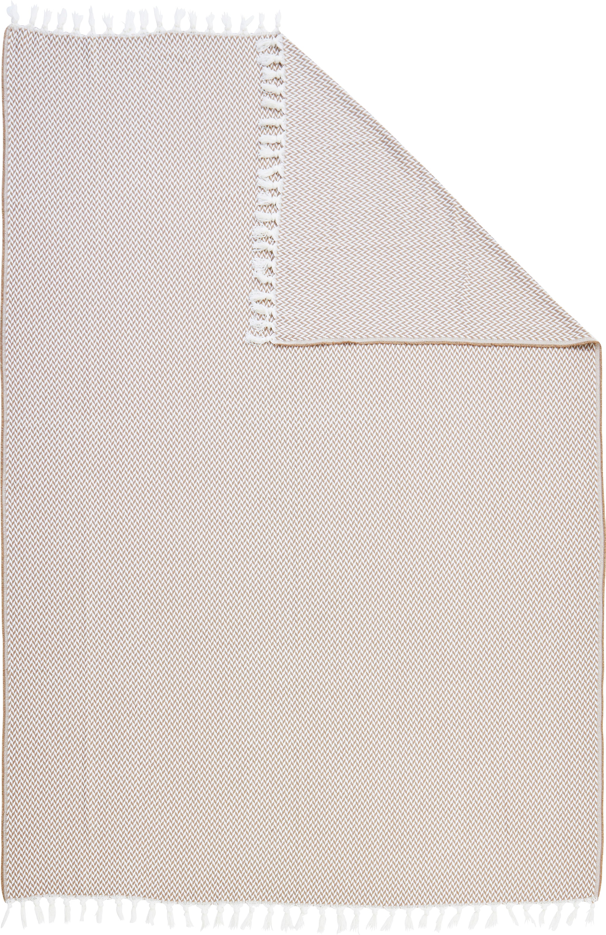 done.® Wohndecke »Elena« Fransen, Baumwolle, unifarben