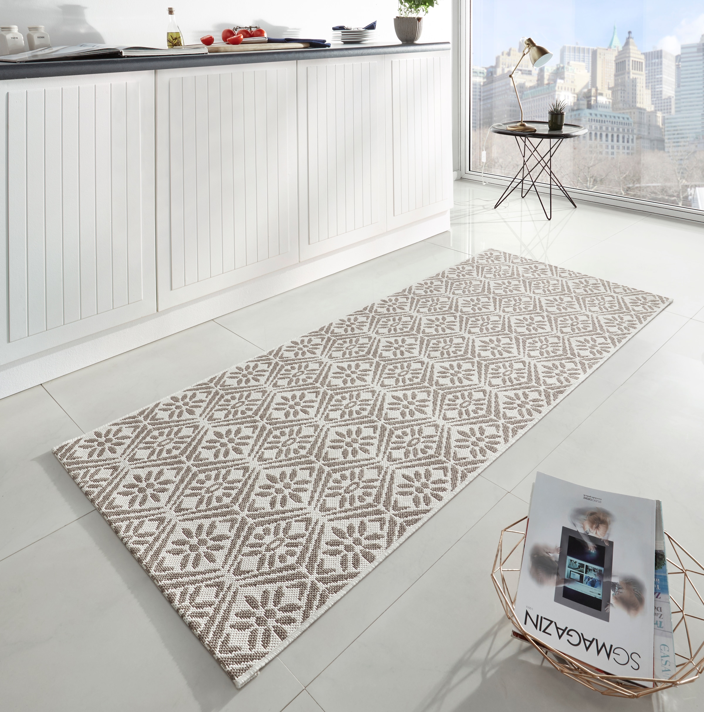 HANSE Home Läufer »Creation«, rechteckig, 8 mm Höhe, Teppichläufer, Küchenläufer, Teppich, Waschbar, Küche, Flur, Rauten