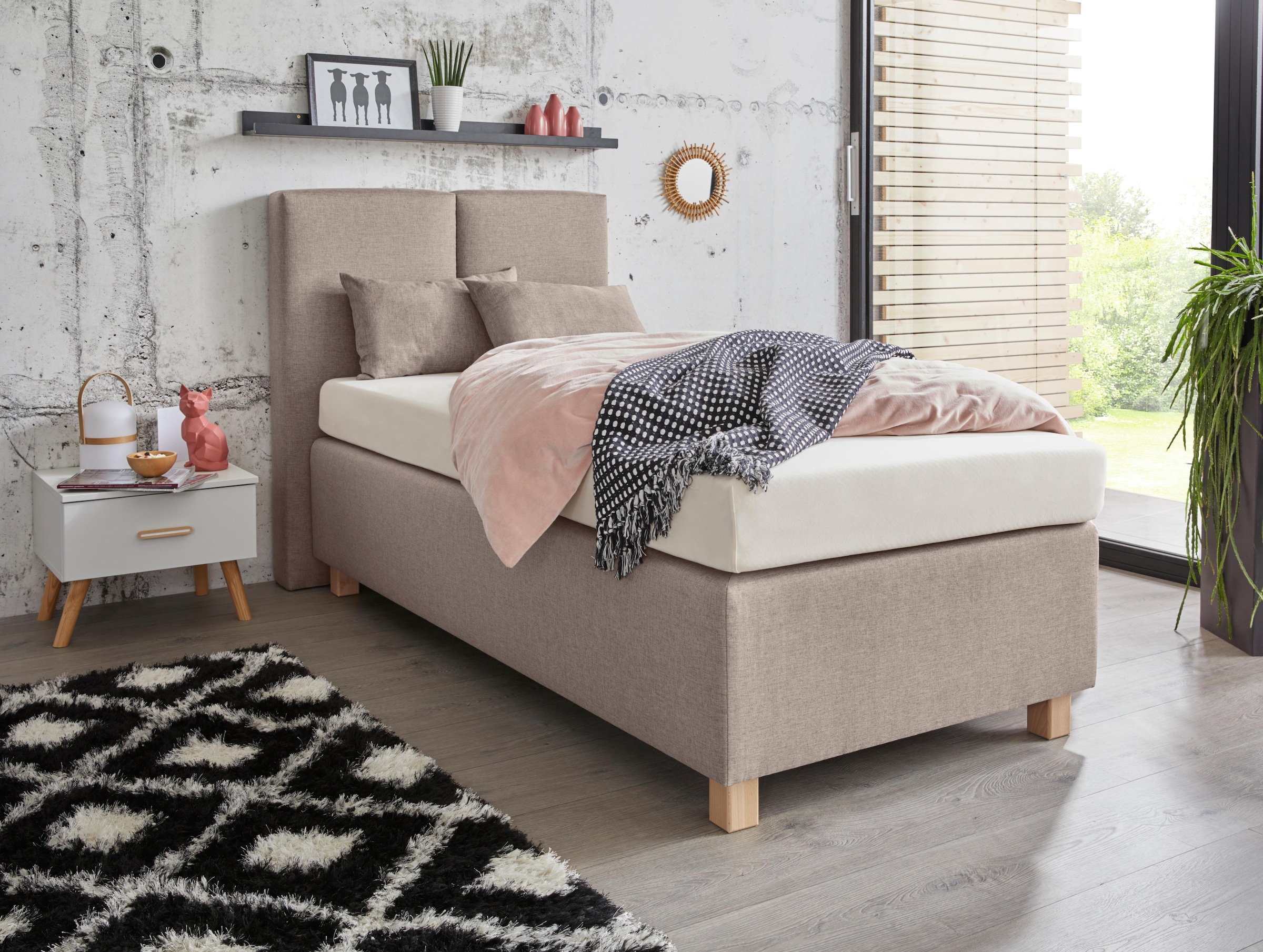 Westfalia Schlafkomfort Boxspringbett, mit Zierkissen