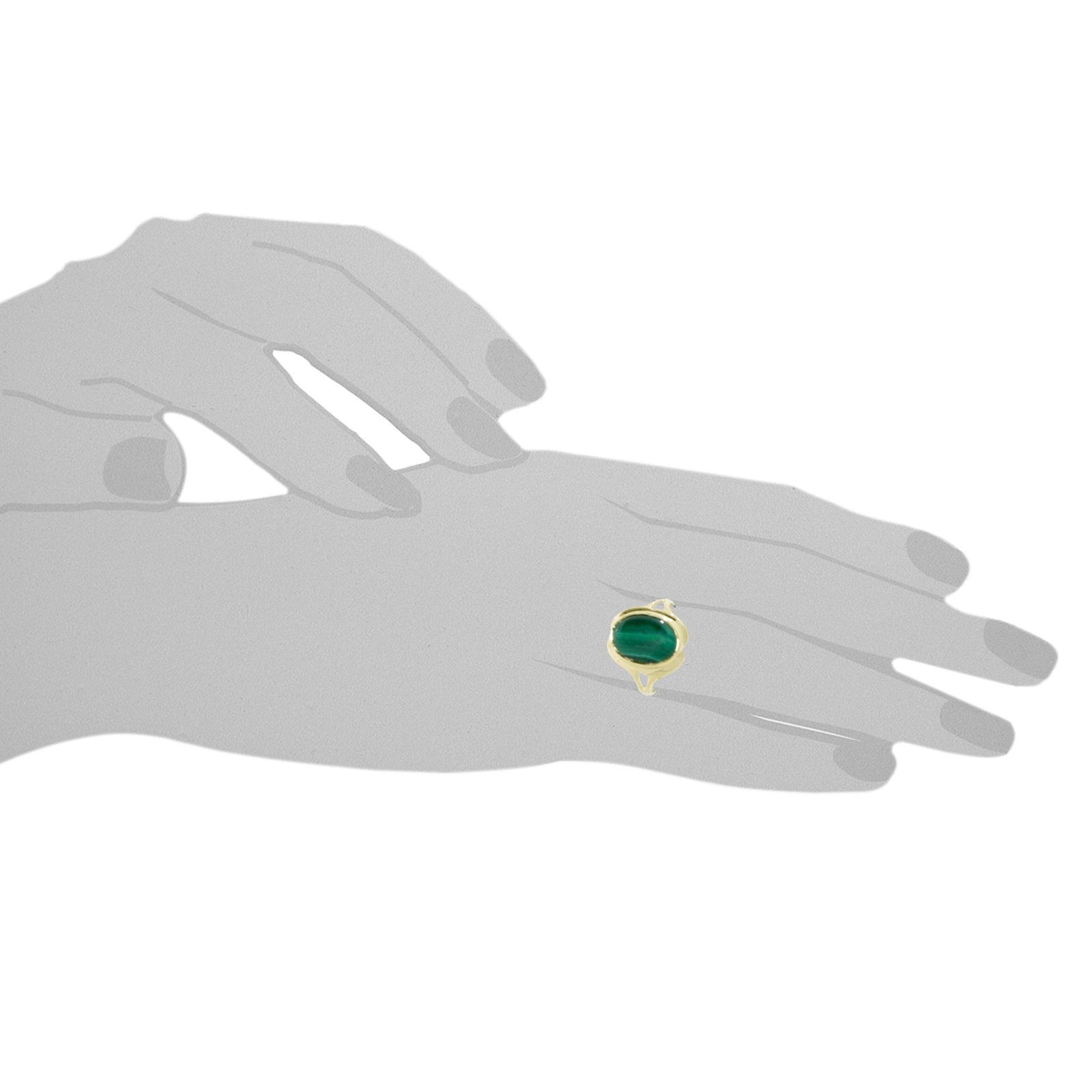 OSTSEE-SCHMUCK Fingerring »- Dunia - Gold 333/000 - Malachit«