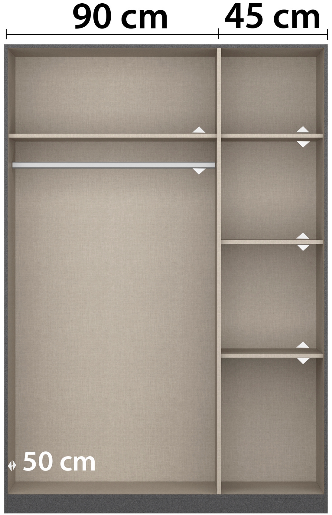 rauch Kleiderschrank »Freising geräumiger Schrank Garderobe Schlafzimmerschrank«, (in 2 Breiten erhältlich TOP ANGEBOT !), mit Griffmulden und Schubkästen OTTO´s Chois TOP PRODUKT