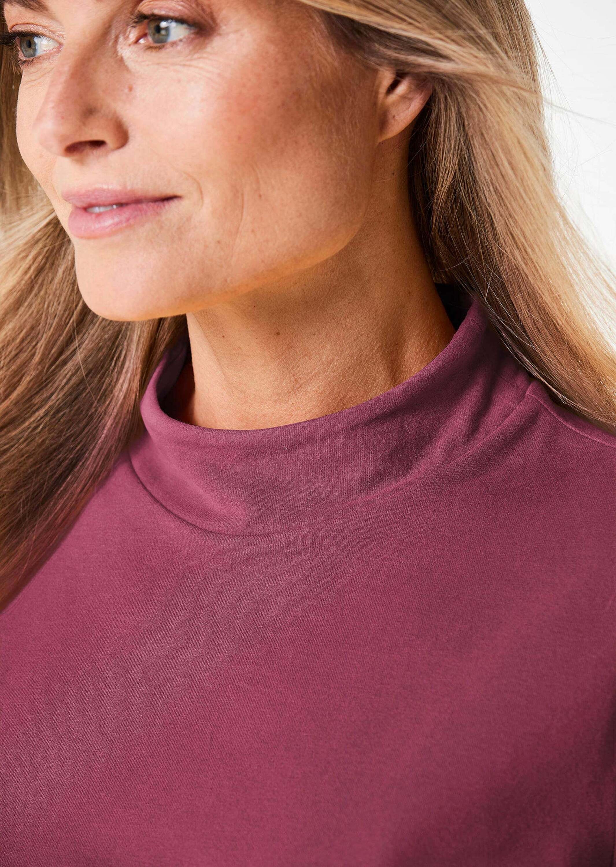 GOLDNER Longpullover »Stehbundshirt Stehkragenshirt mit Langarm«