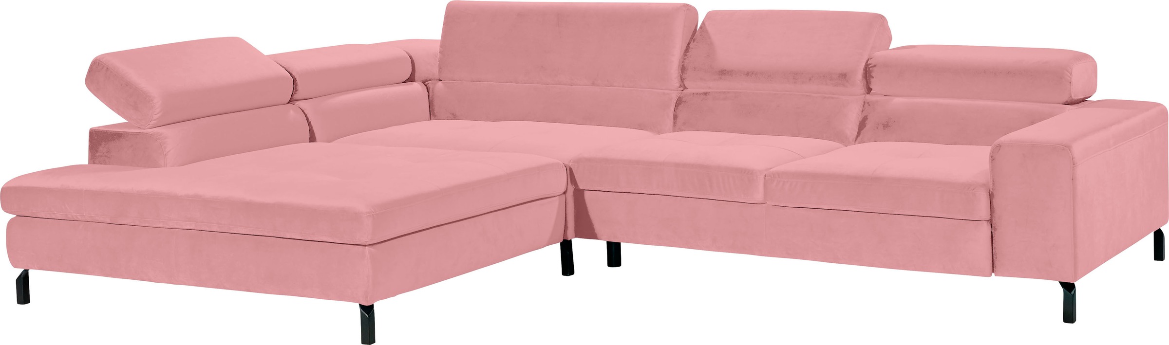 GALLERY M branded by Musterring Ecksofa »Felicia Due L-Form«, Wahlweise mit Sitzvorzug, inkl. Kopfteilverstellung, Sitzhöhe 43 cm