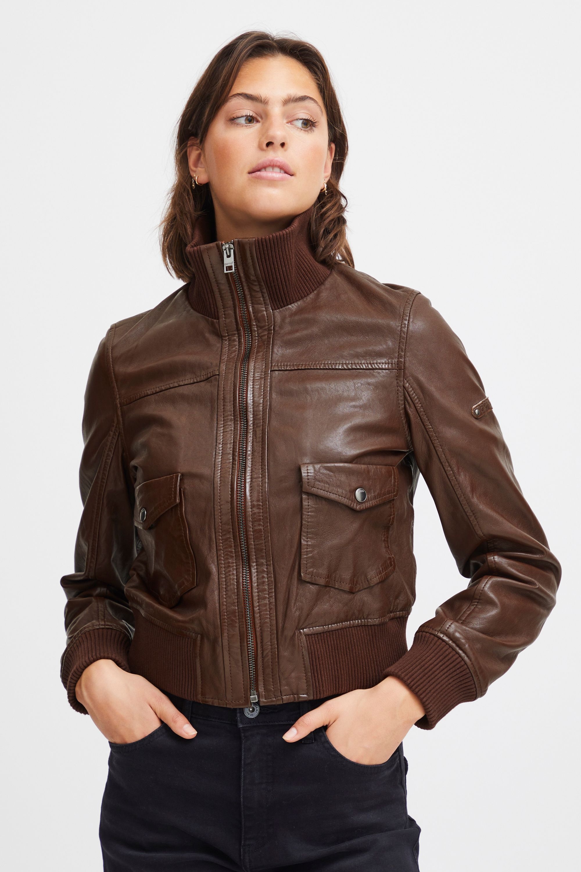 OXMO Lederjacke »Lederjacke OXDenny«, ohne Kapuze