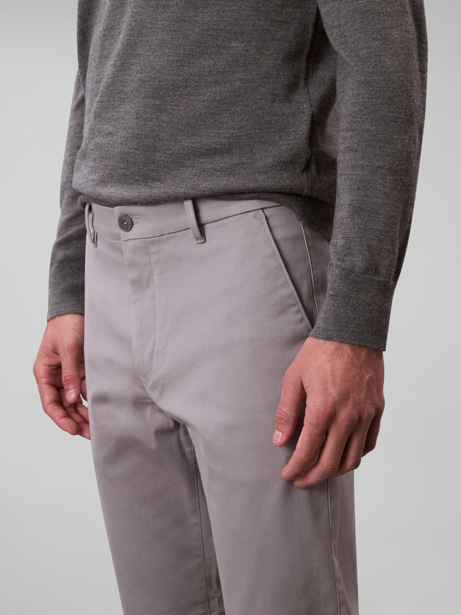 Calvin Klein Stoffhose »SLM CTTN STRTCH CHN«, Mit Gürtelschlaufen
