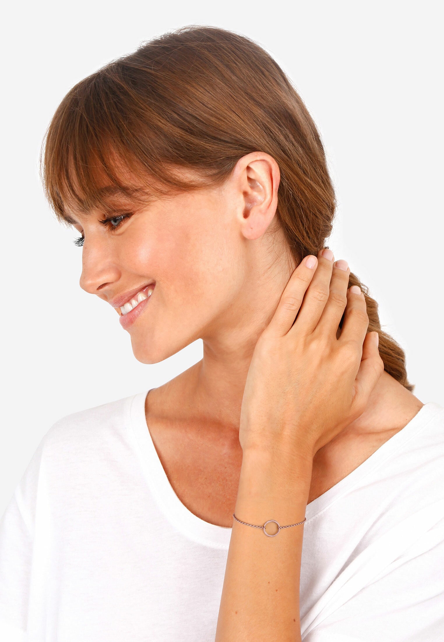Elli Armkette »Armband Kreis Circel Ring Rund Trend Geo 925 Silber«